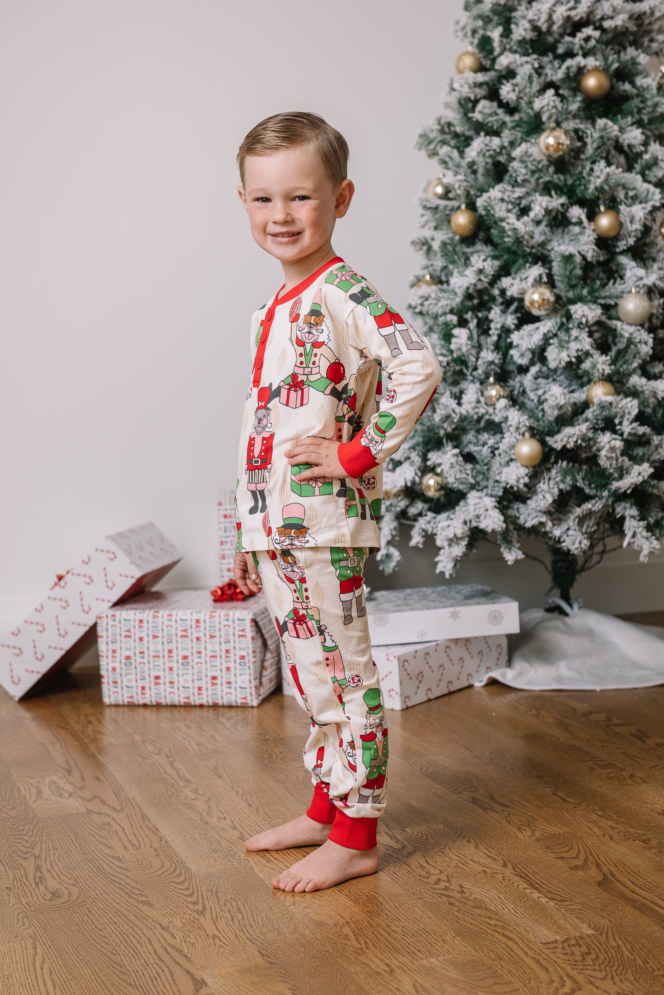 Kid's Long Christmas PJs | Nutcracker Dreams