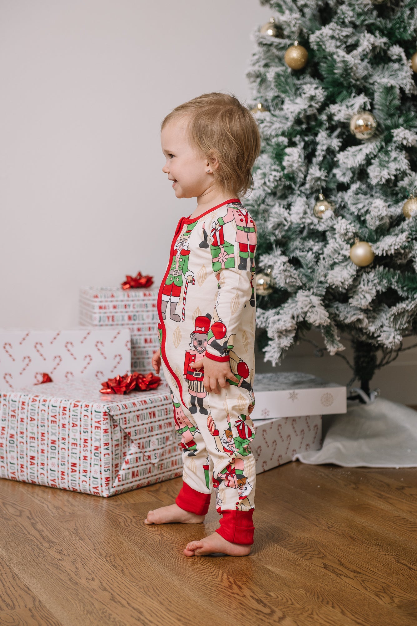 Baby Long Christmas Onesie PJs | Nutcracker Dreams