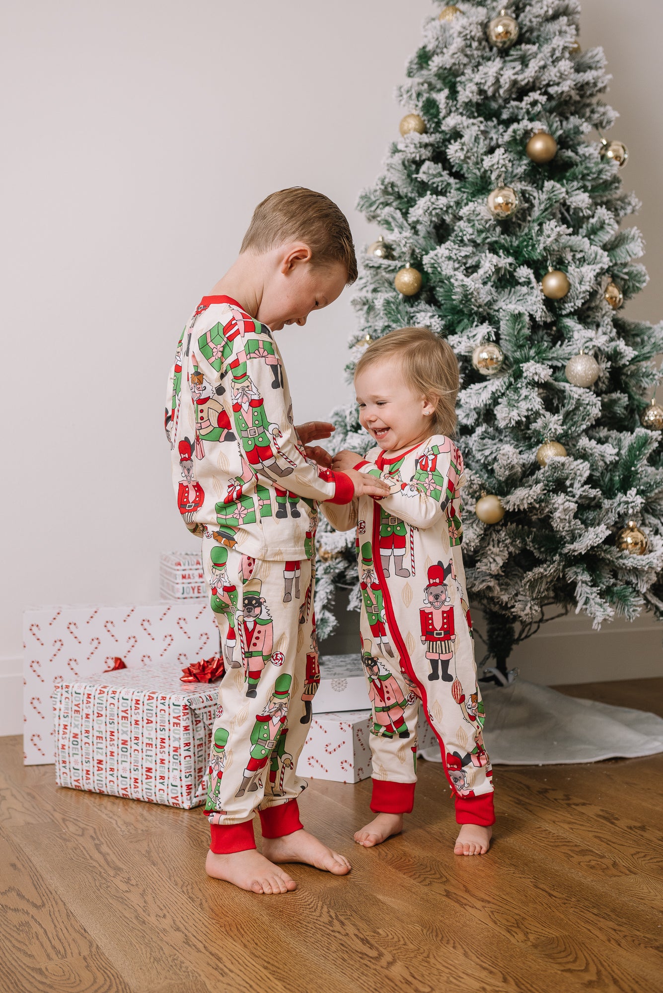Baby Long Christmas Onesie PJs | Nutcracker Dreams