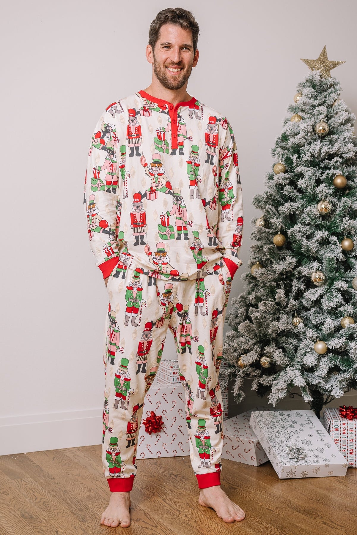 Men's Long Christmas PJs | Nutcracker Dreams