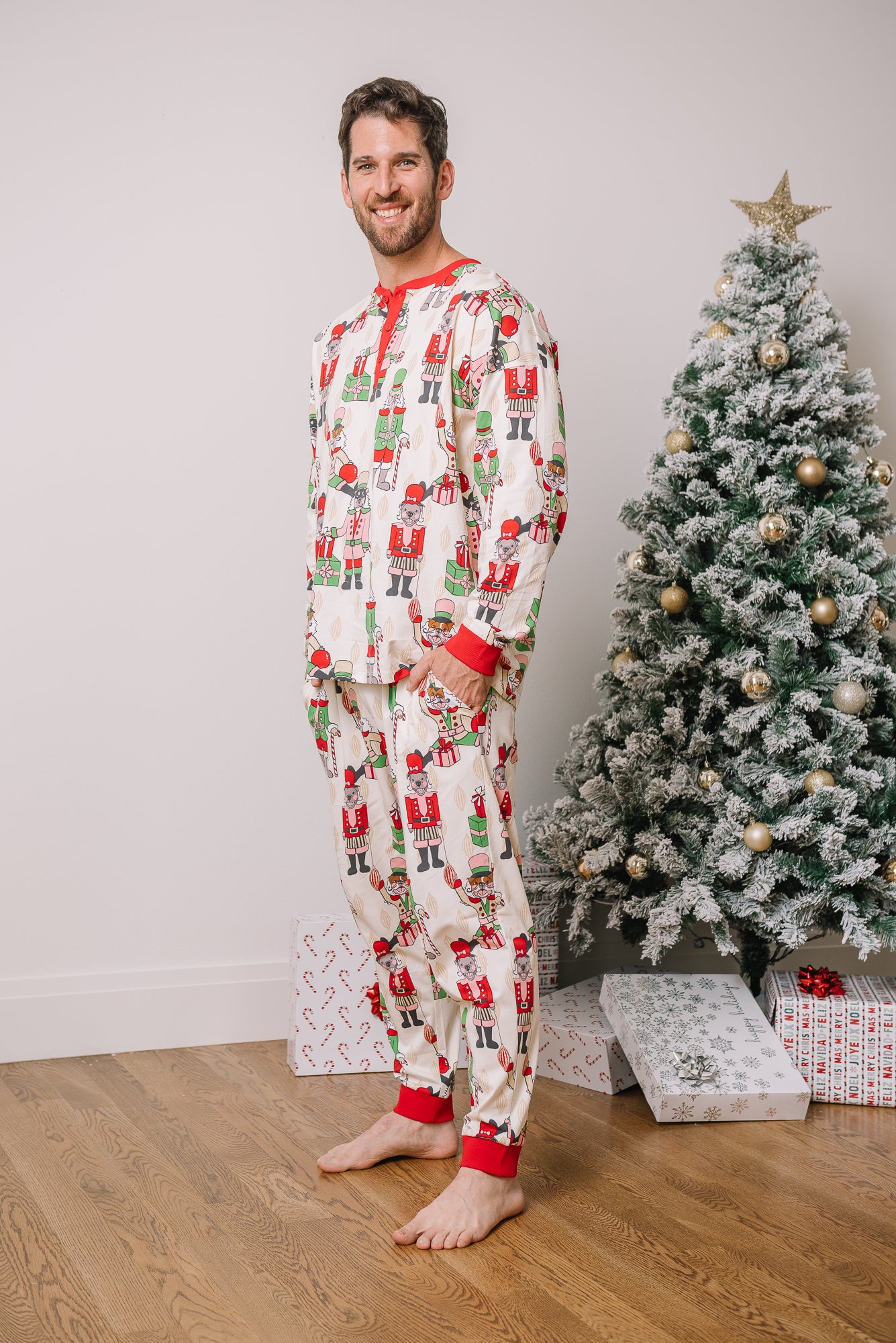 Men's Long Christmas PJs | Nutcracker Dreams