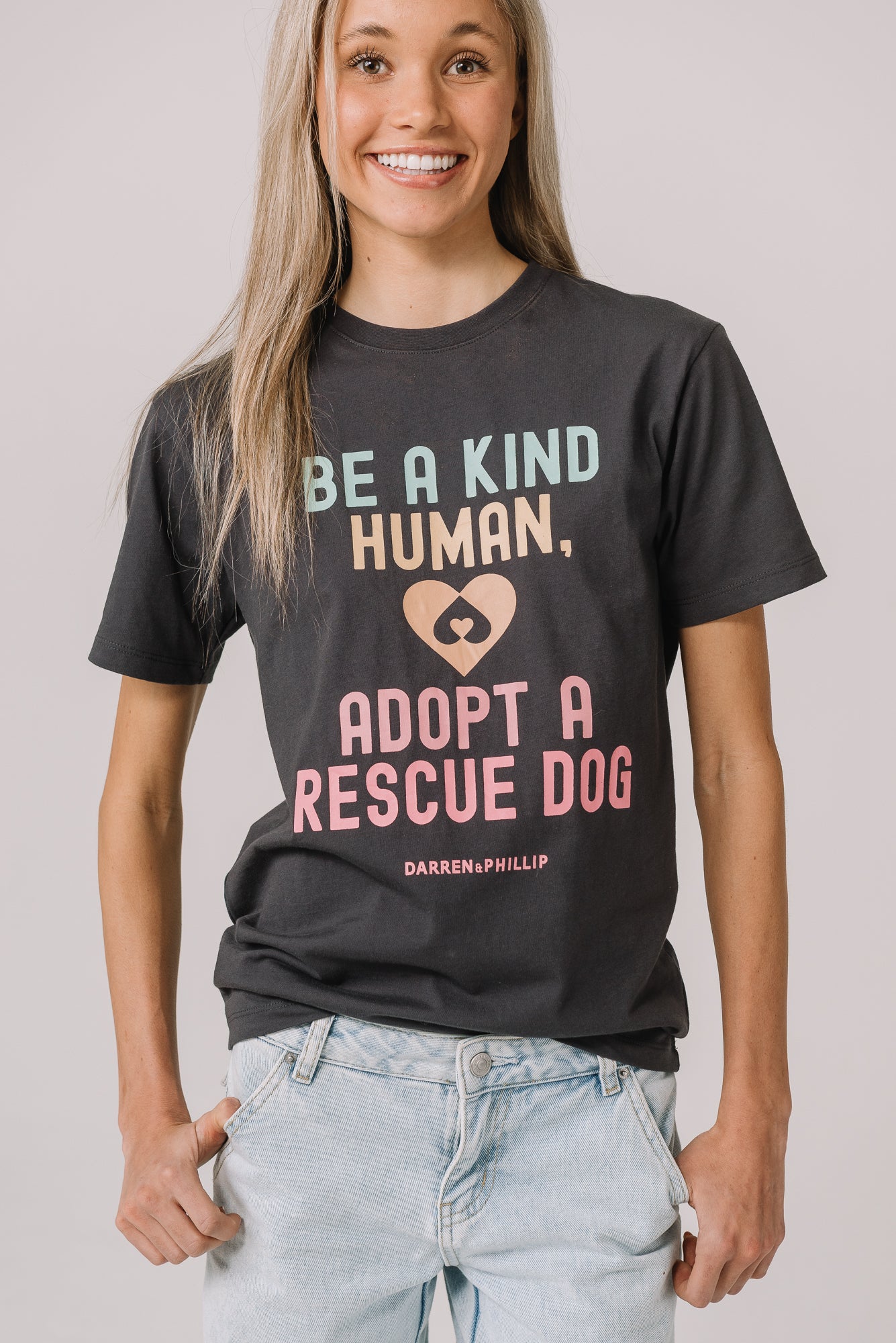 Adopt a Rescue Adult Tee | Dark Gray