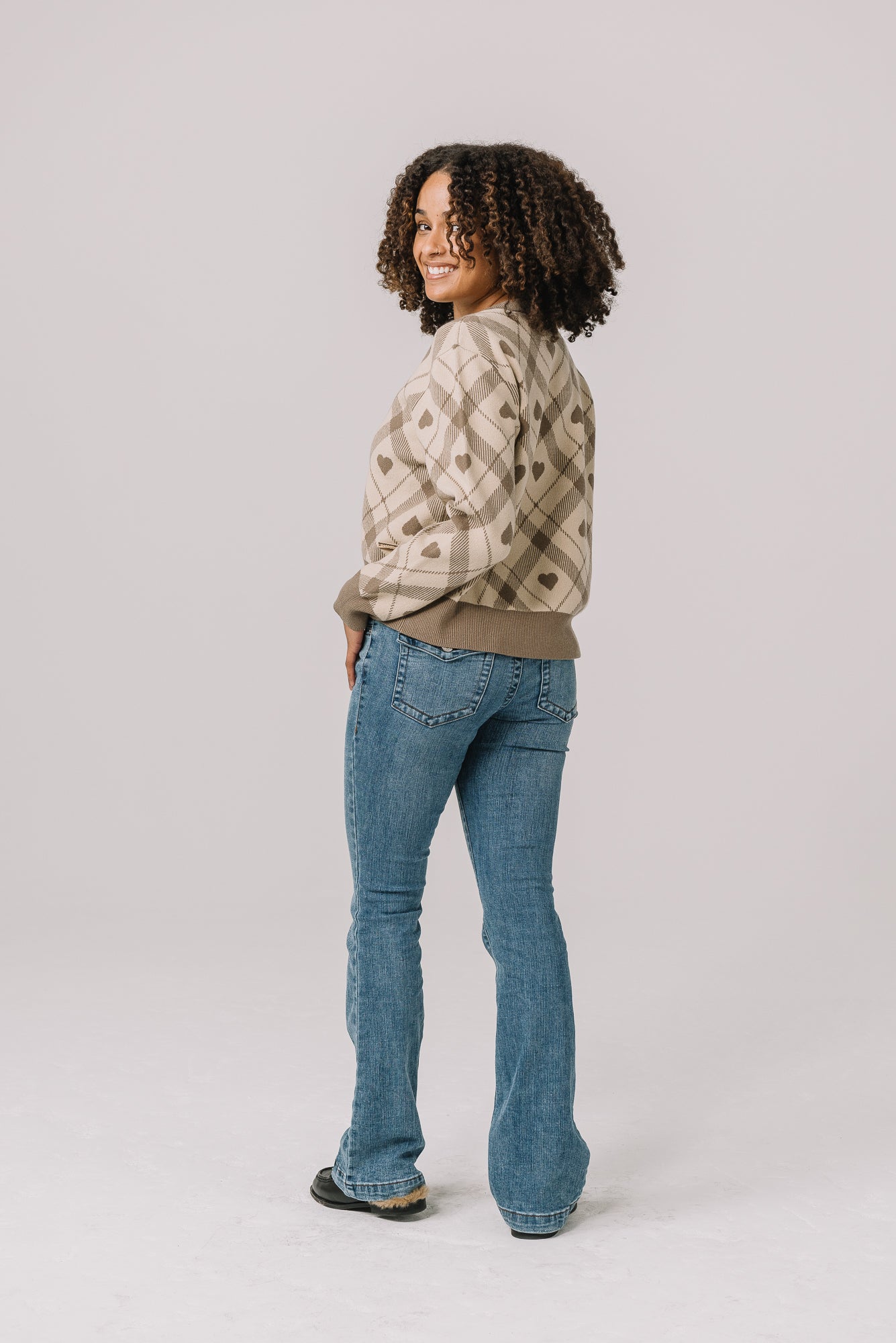 Beloved Plaid Women's Crop Sweater