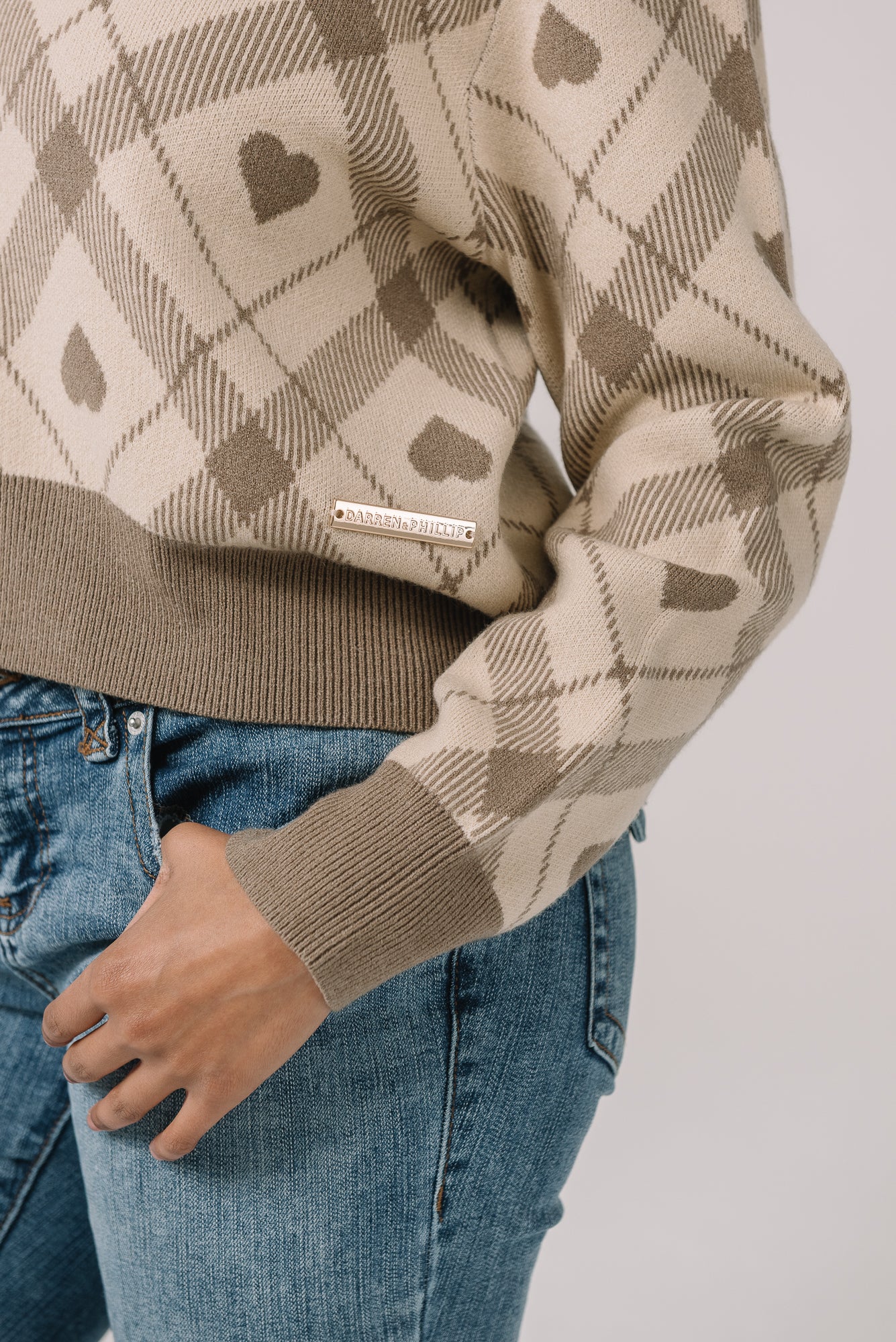 Beloved Plaid Women's Crop Sweater