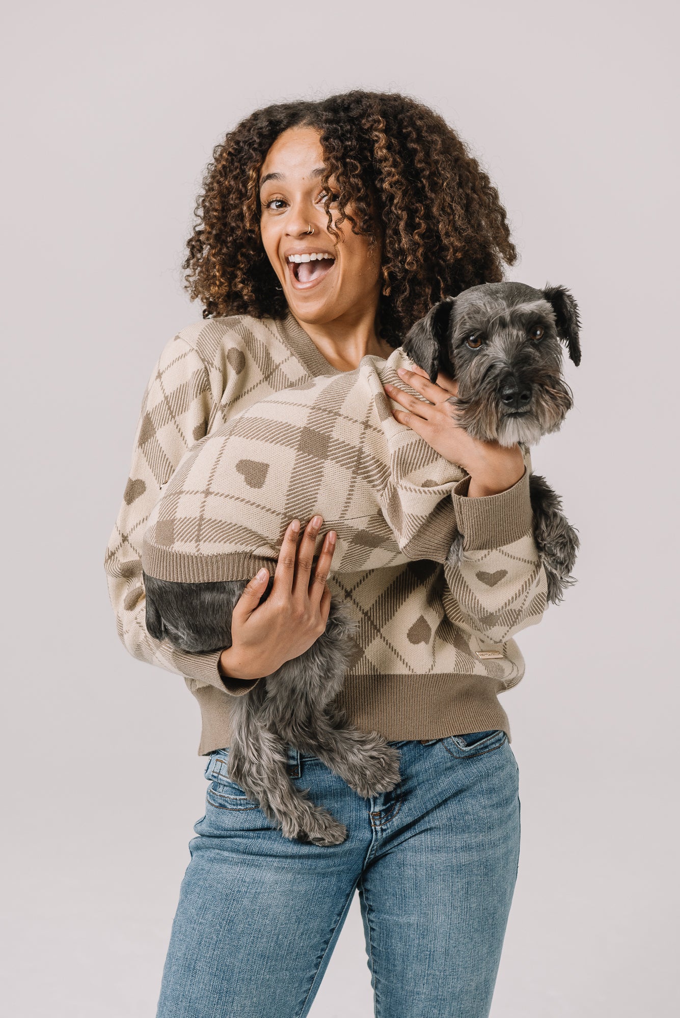 Beloved Plaid Women's Crop Sweater | Gray