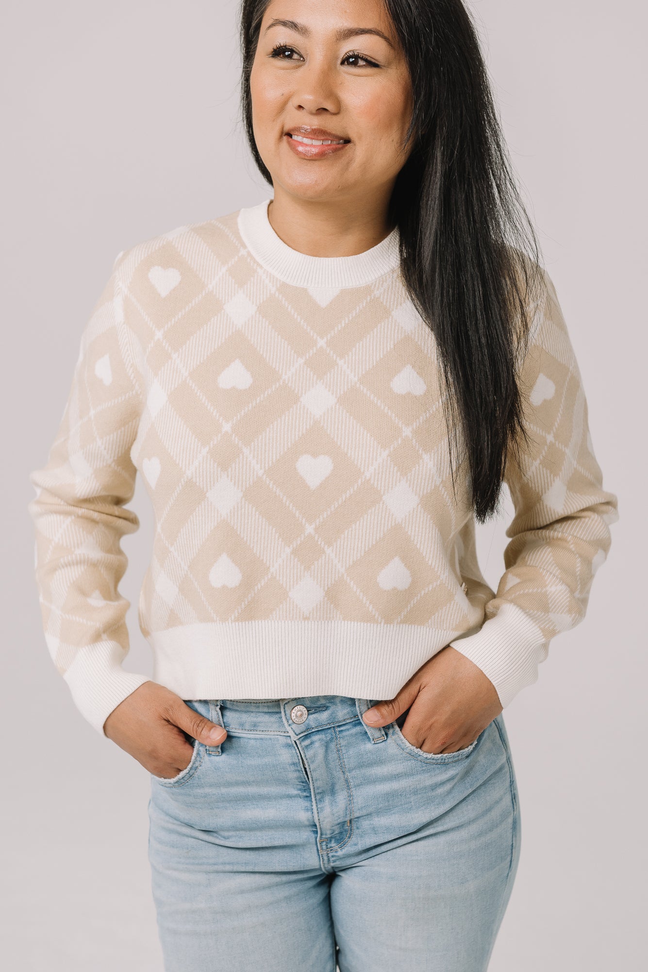 Beloved Plaid Women's Crop Sweater