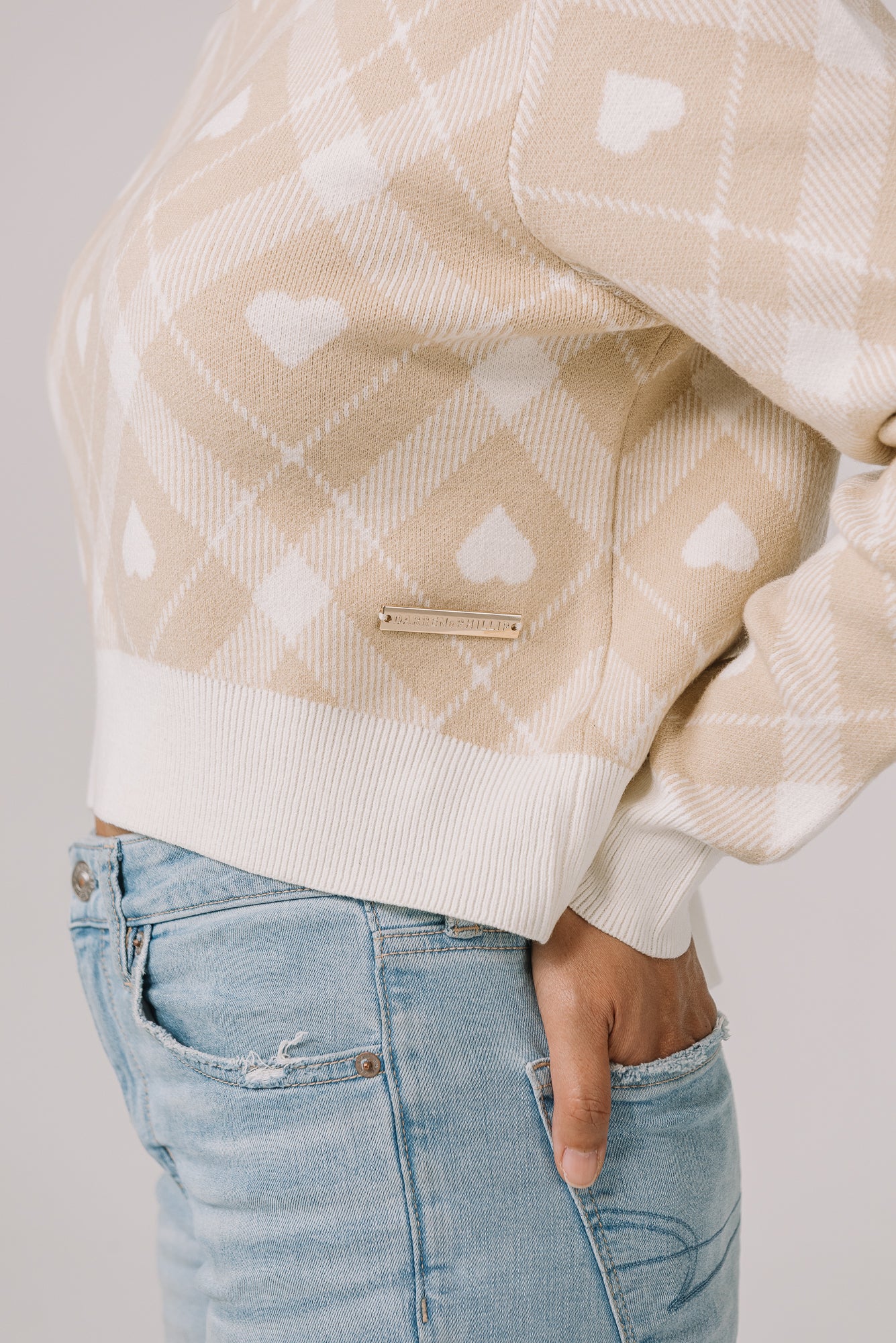 Beloved Plaid Women's Crop Sweater