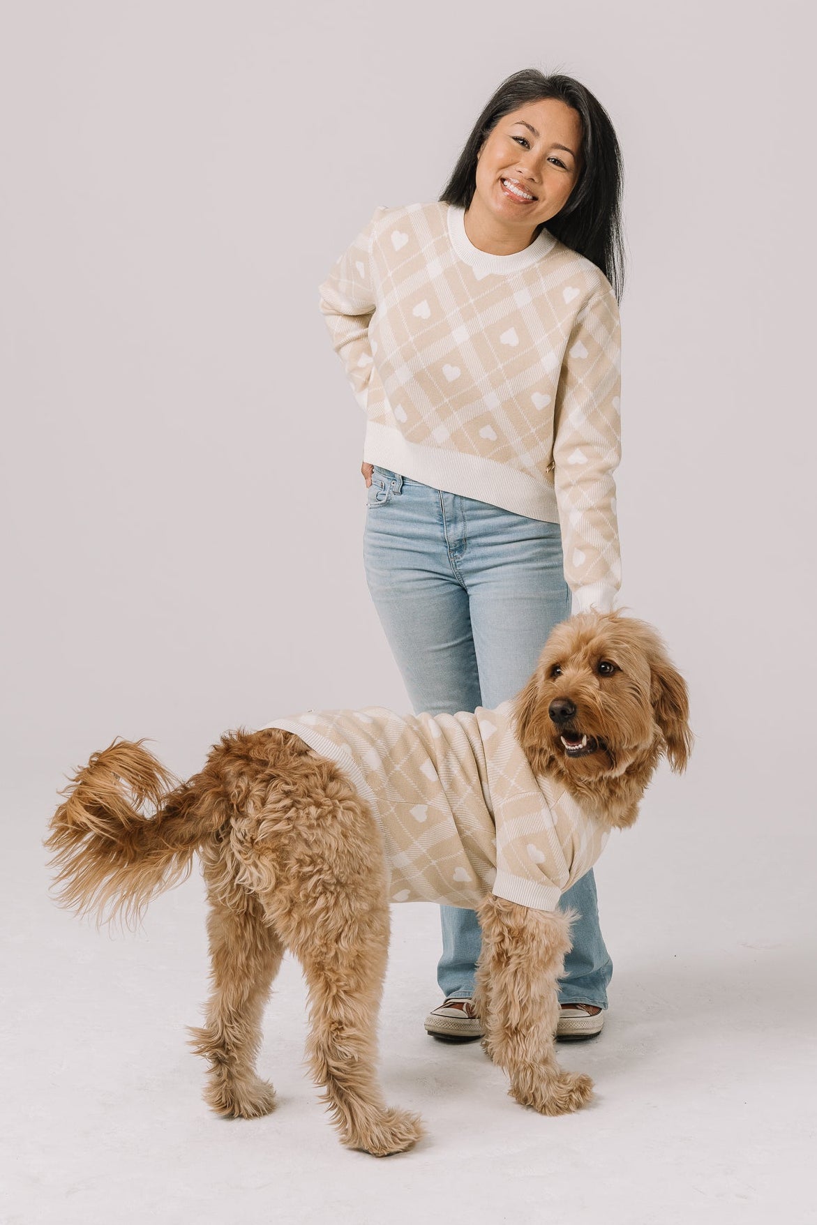 Beloved Plaid Women's Crop Sweater | Natural