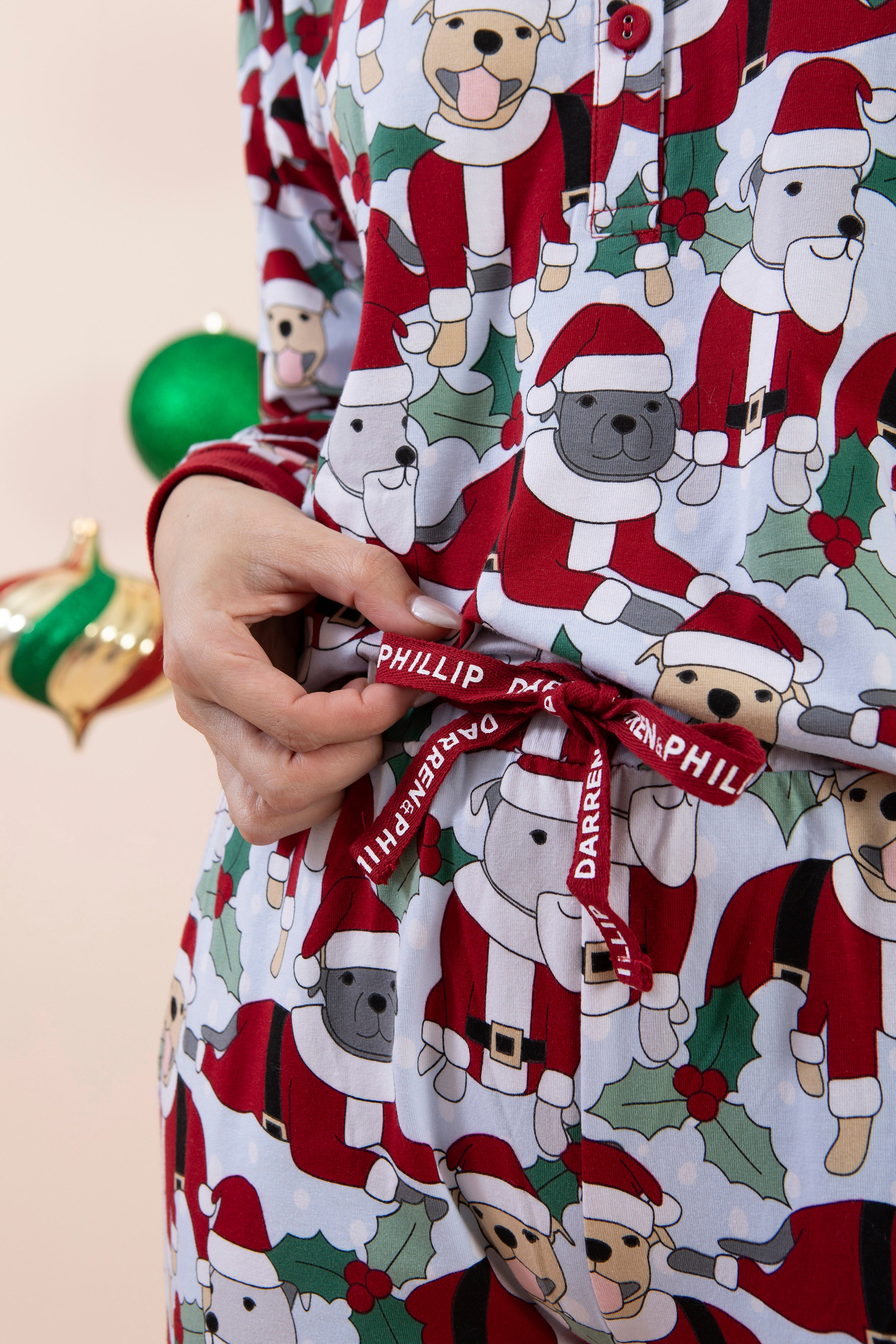 Women's Long Christmas PJs | Santa Paws