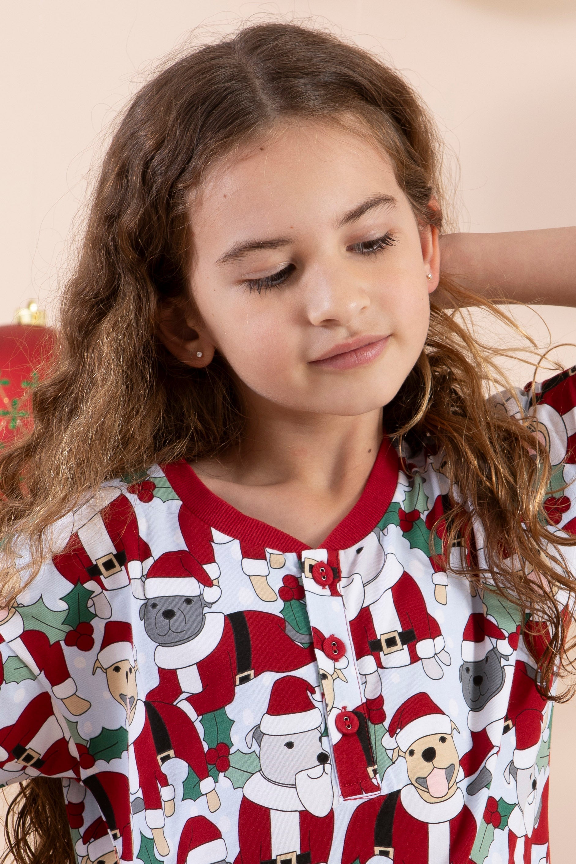 Kid's Long Christmas PJs | Santa Paws
