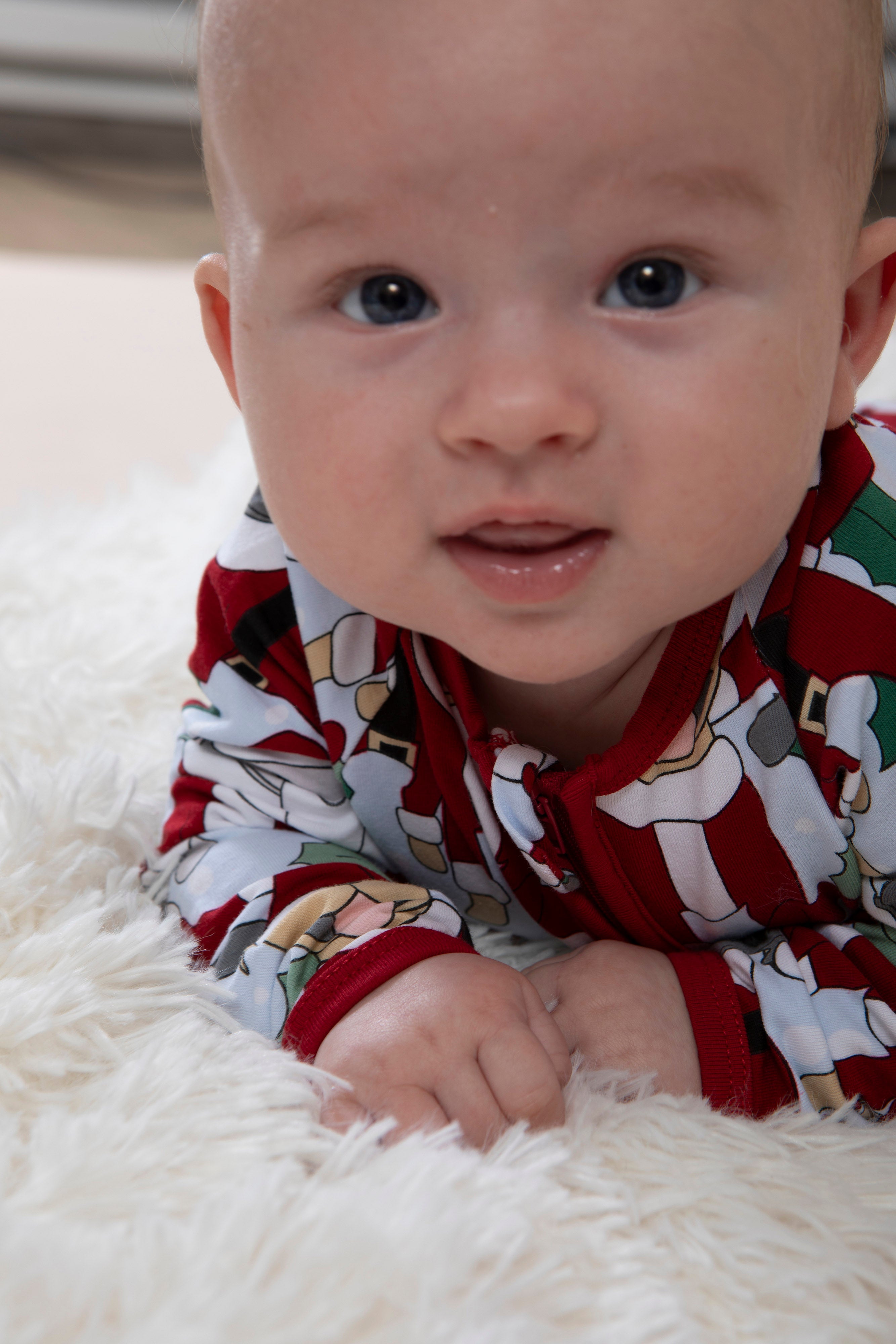 Baby Long Christmas Onesie PJs | Santa Paws