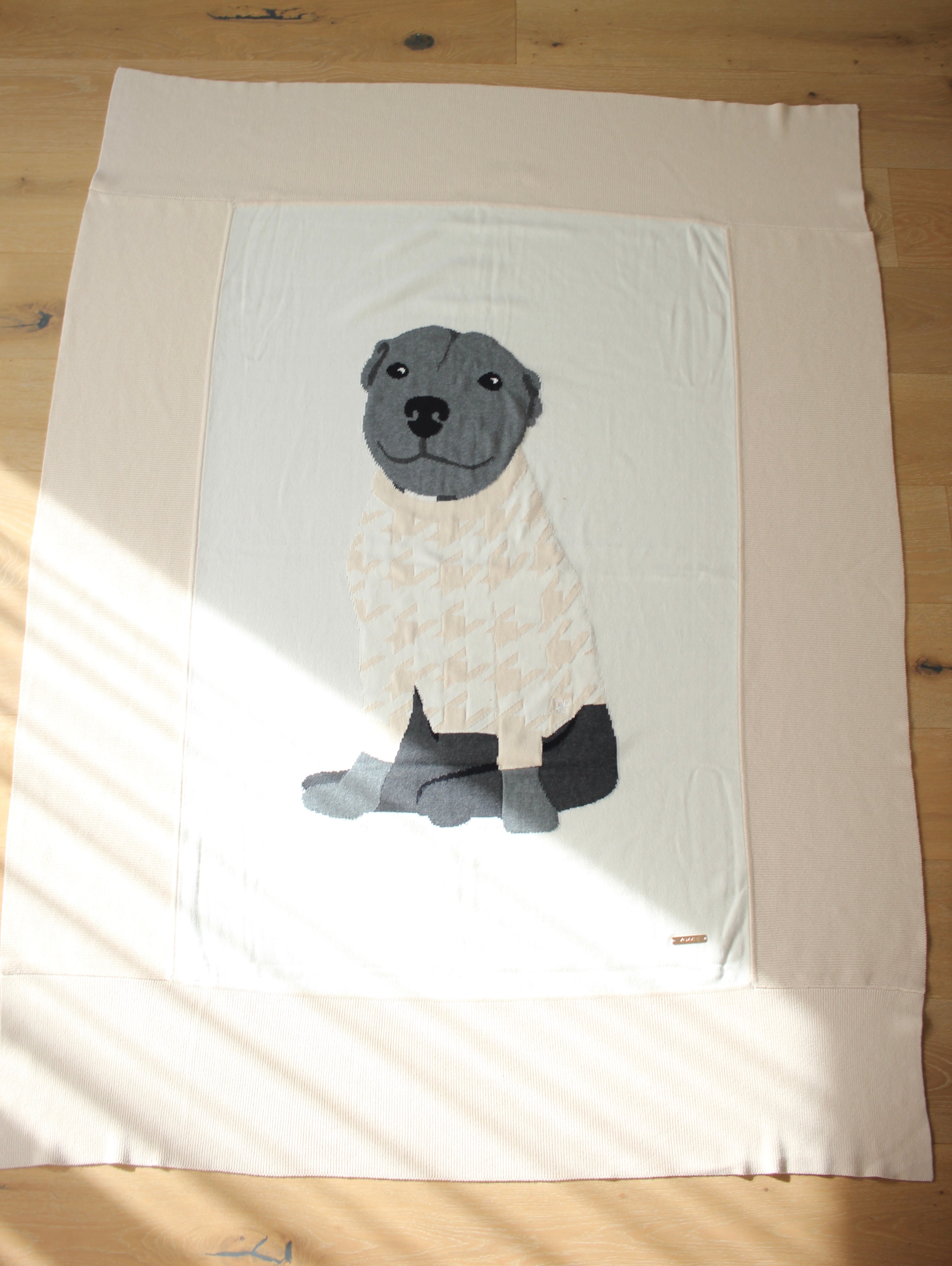 The "Zozzle" knitted blanket.