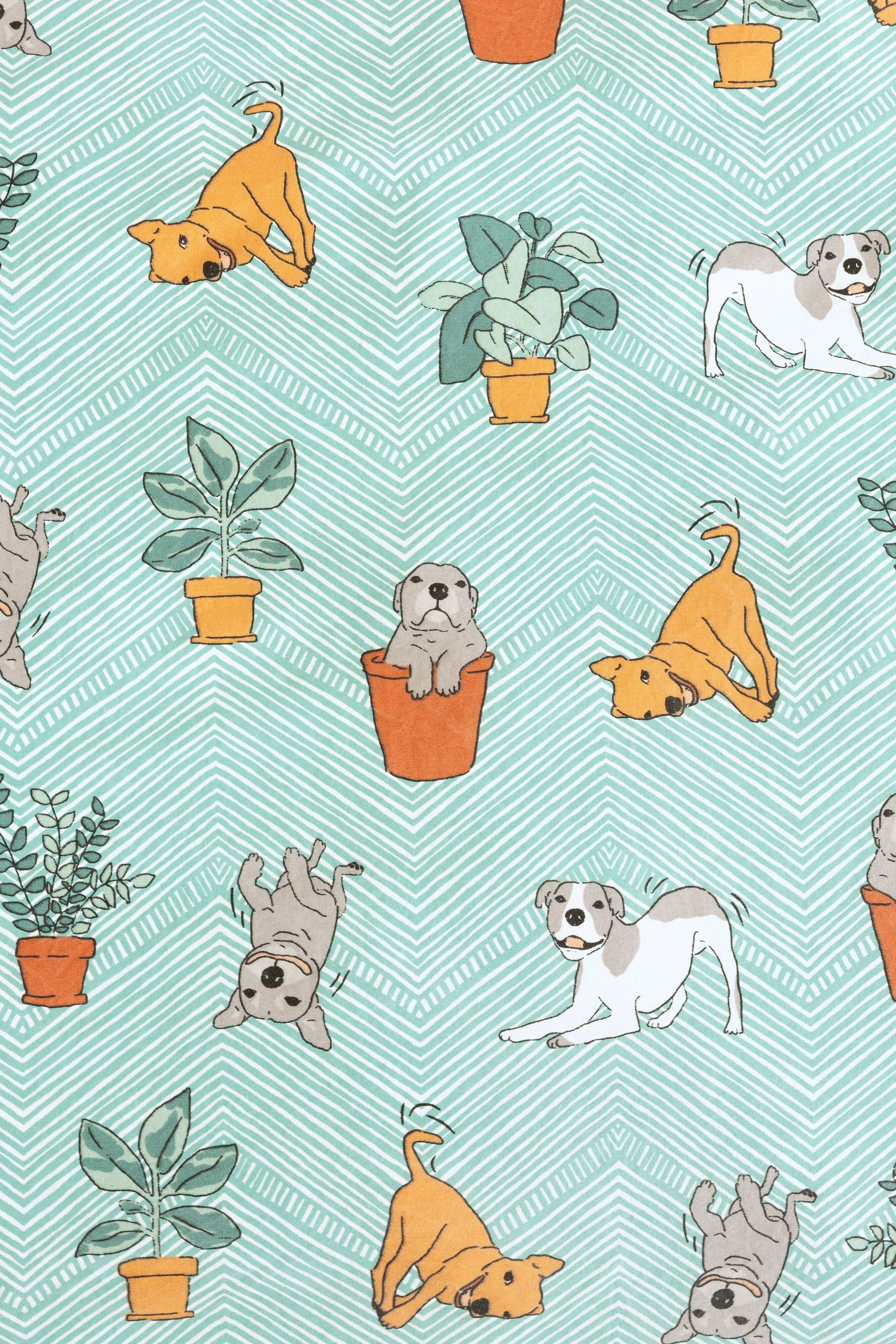 Duvet Cover Set | Playful Pups & Plants