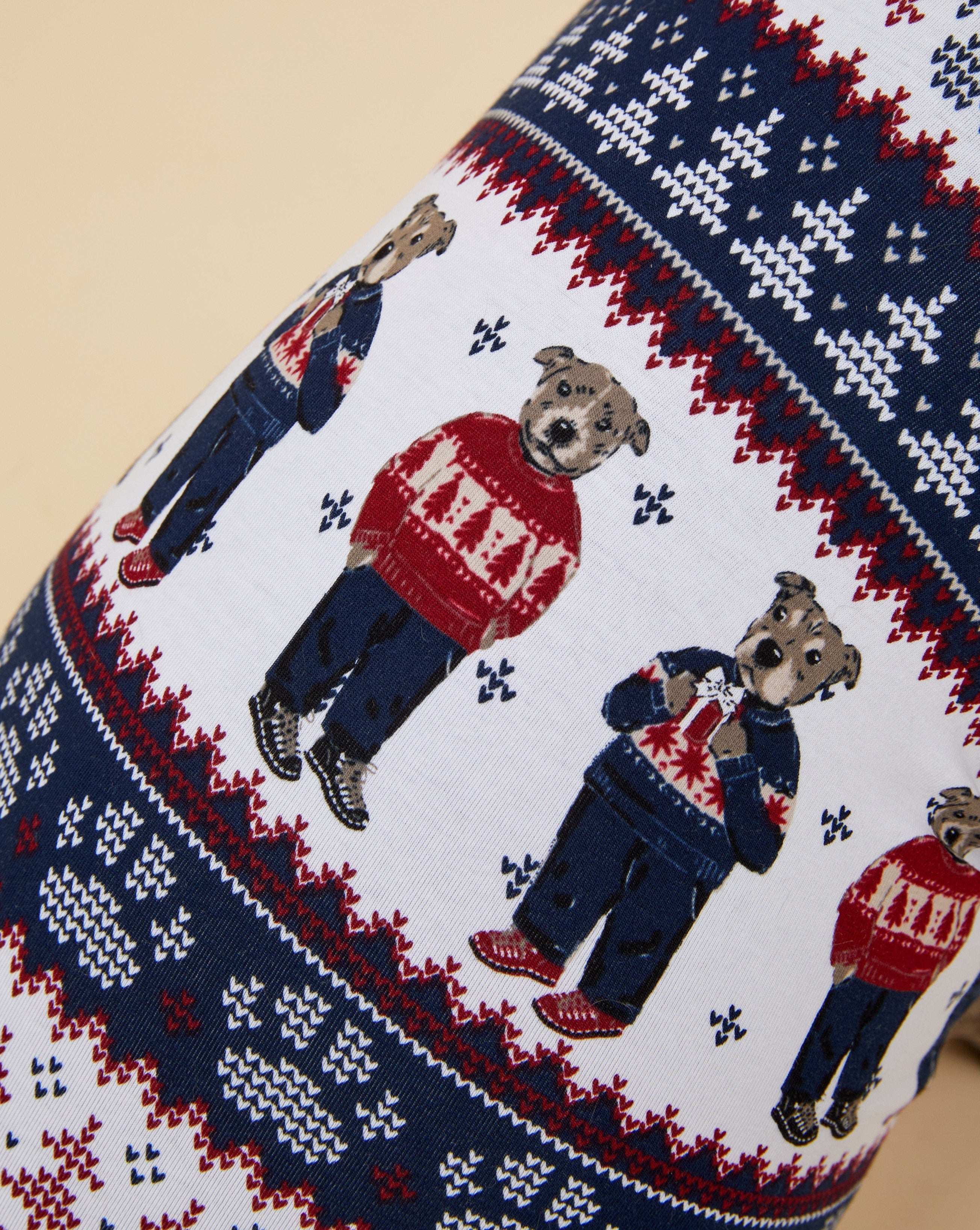 Darren and Phillip match your dog Christmas pyjamas.