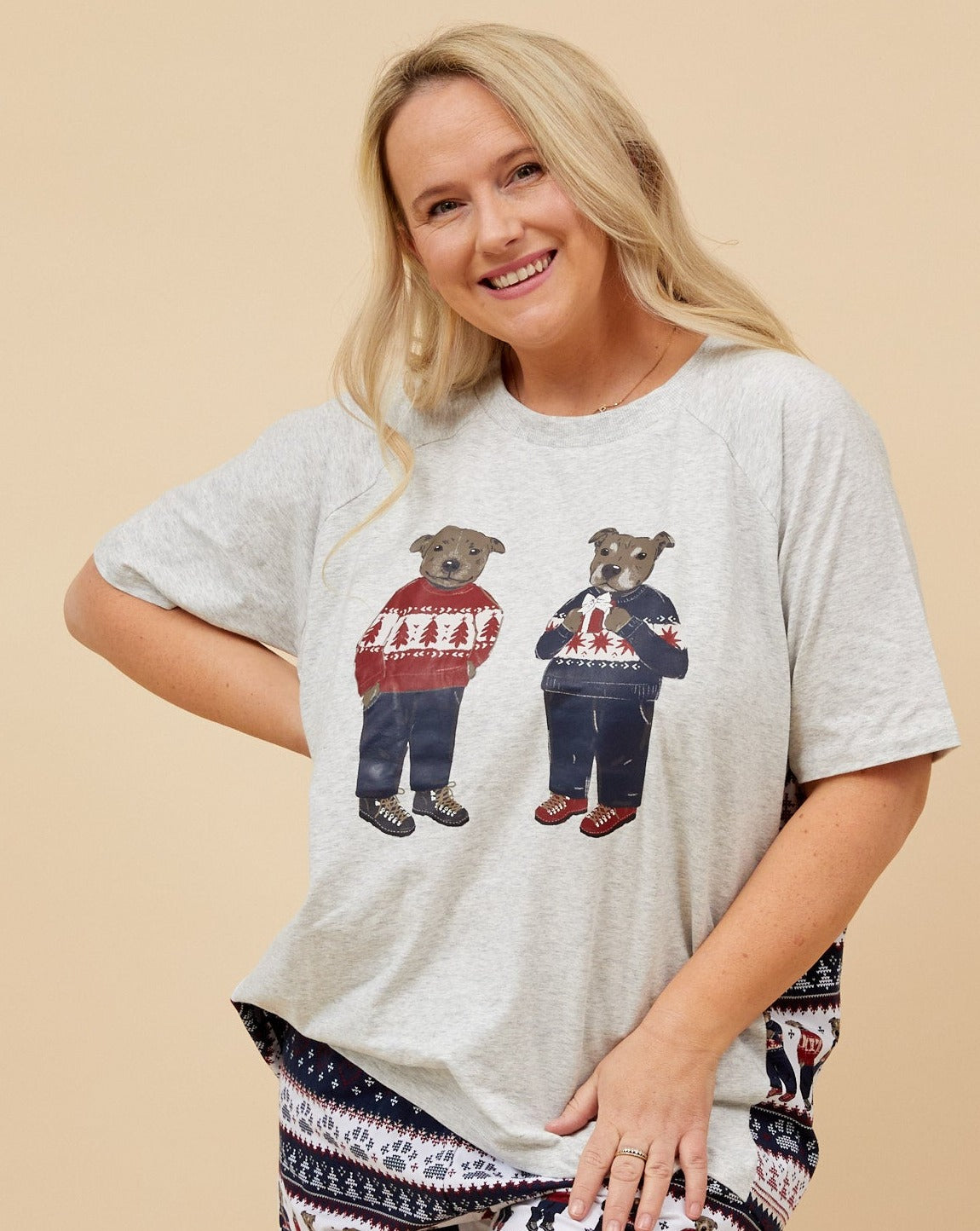 Staffy Bears Womens Short Christmas Pyjamas