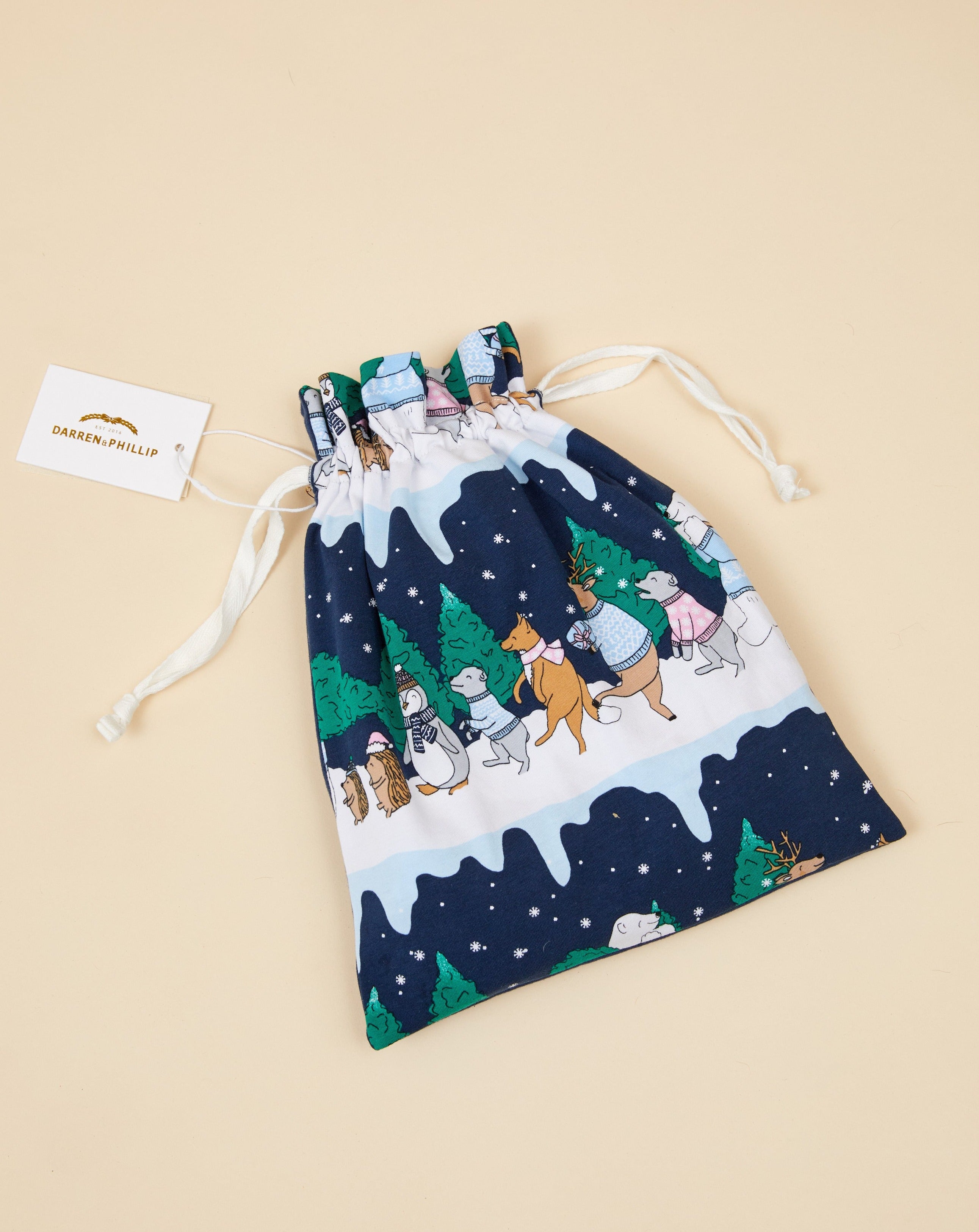 Snow Animals Christmas Baby Onesie