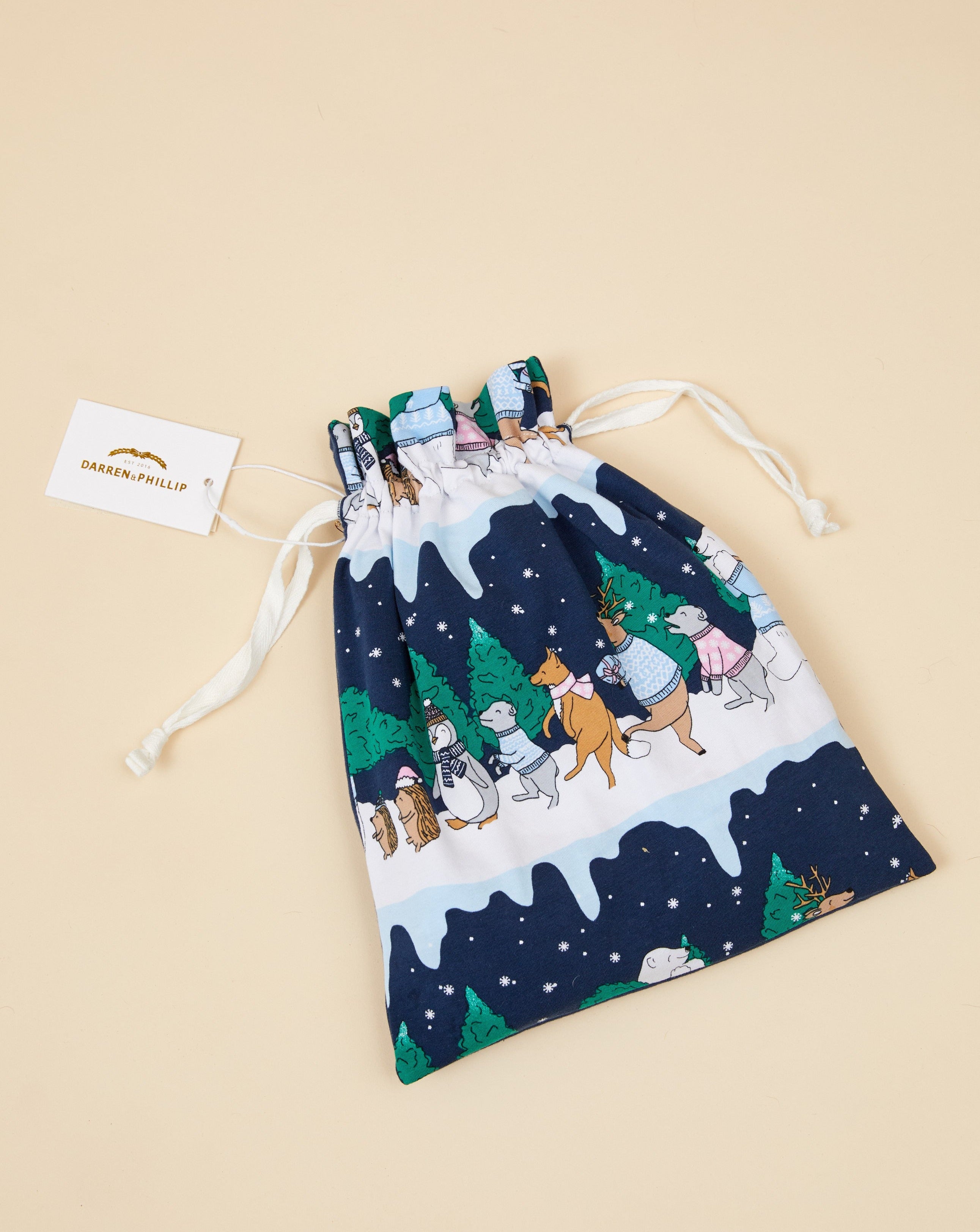 Snow Animals Kid's Short Christmas PJ's