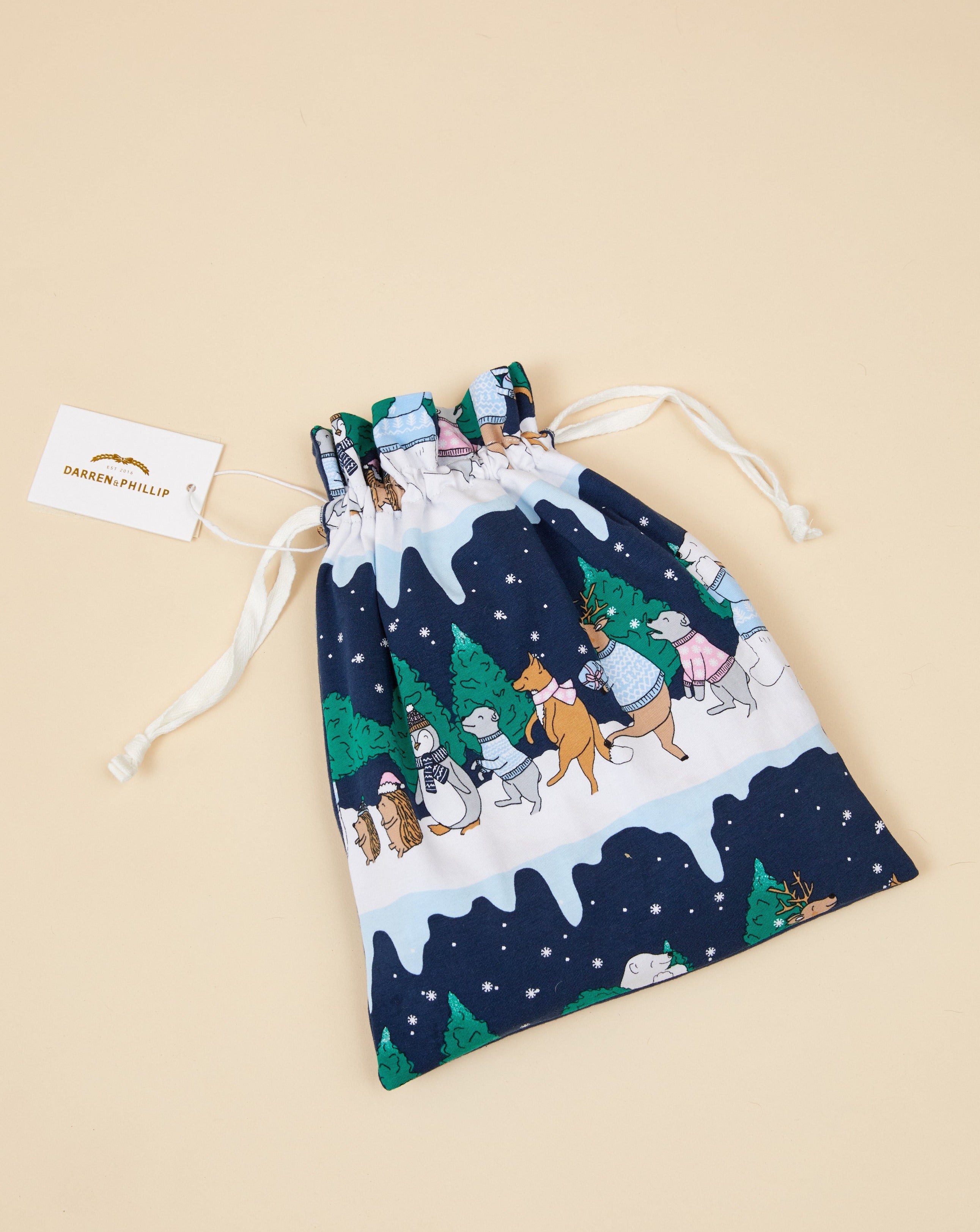 Snow Animals Womens Short Christmas Pyjamas