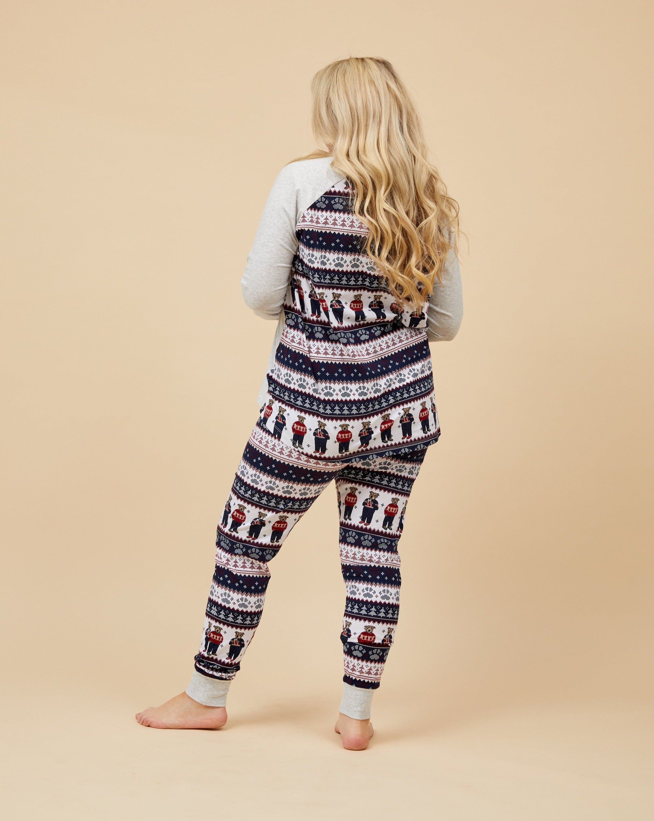 Staffy Bears Womens Long Christmas Pyjamas