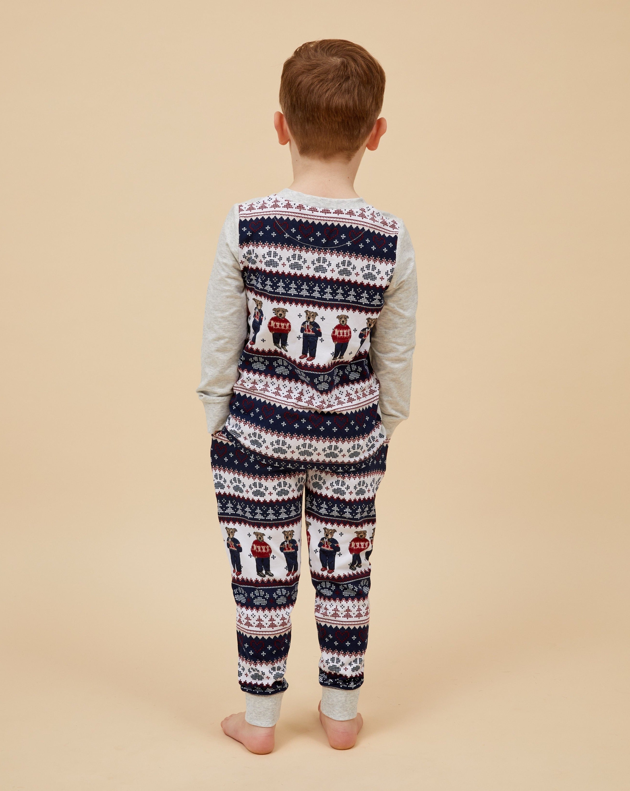 Staffy Bears Kids Long Christmas PJ's