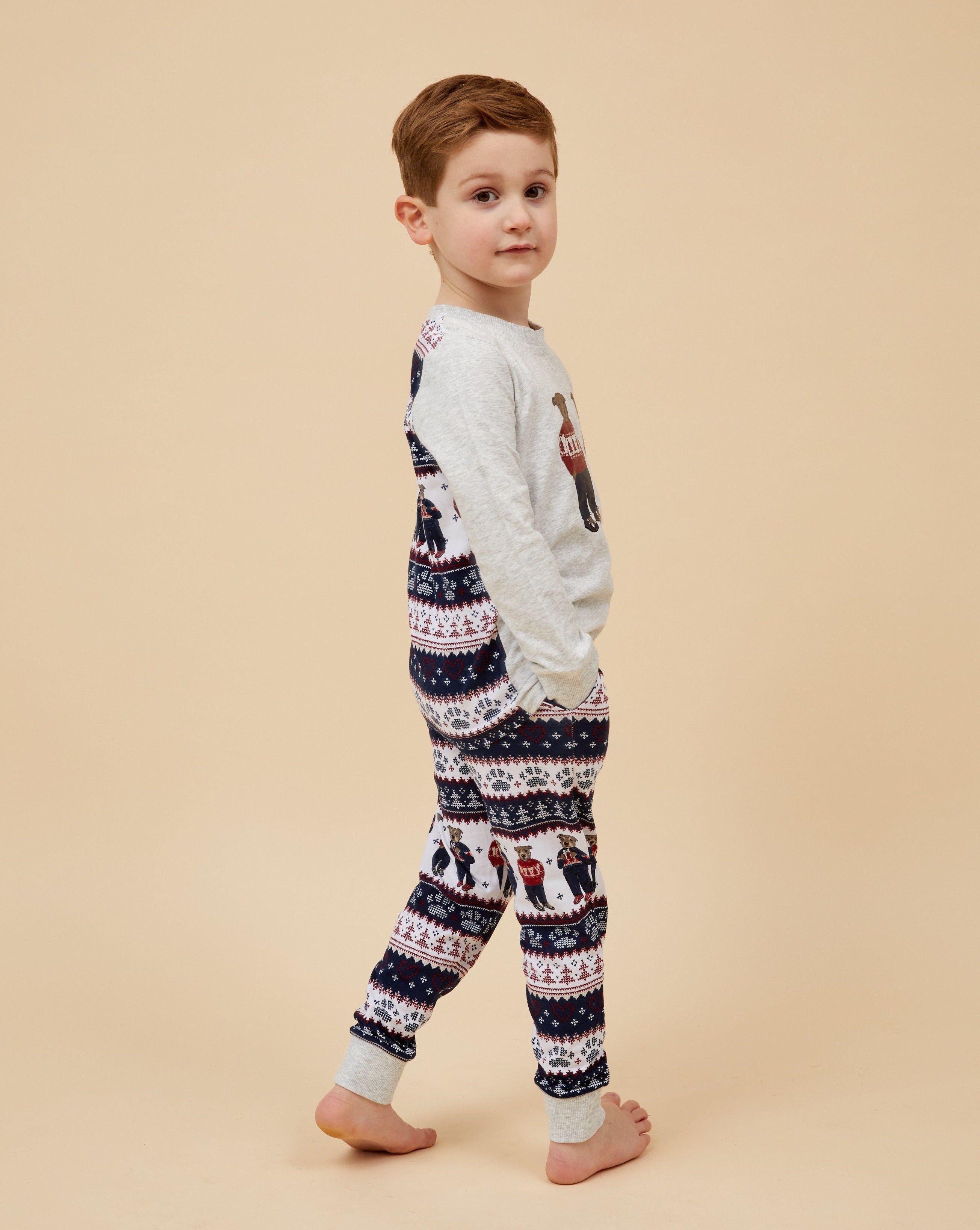 Staffy Bears Kids Long Christmas PJ's