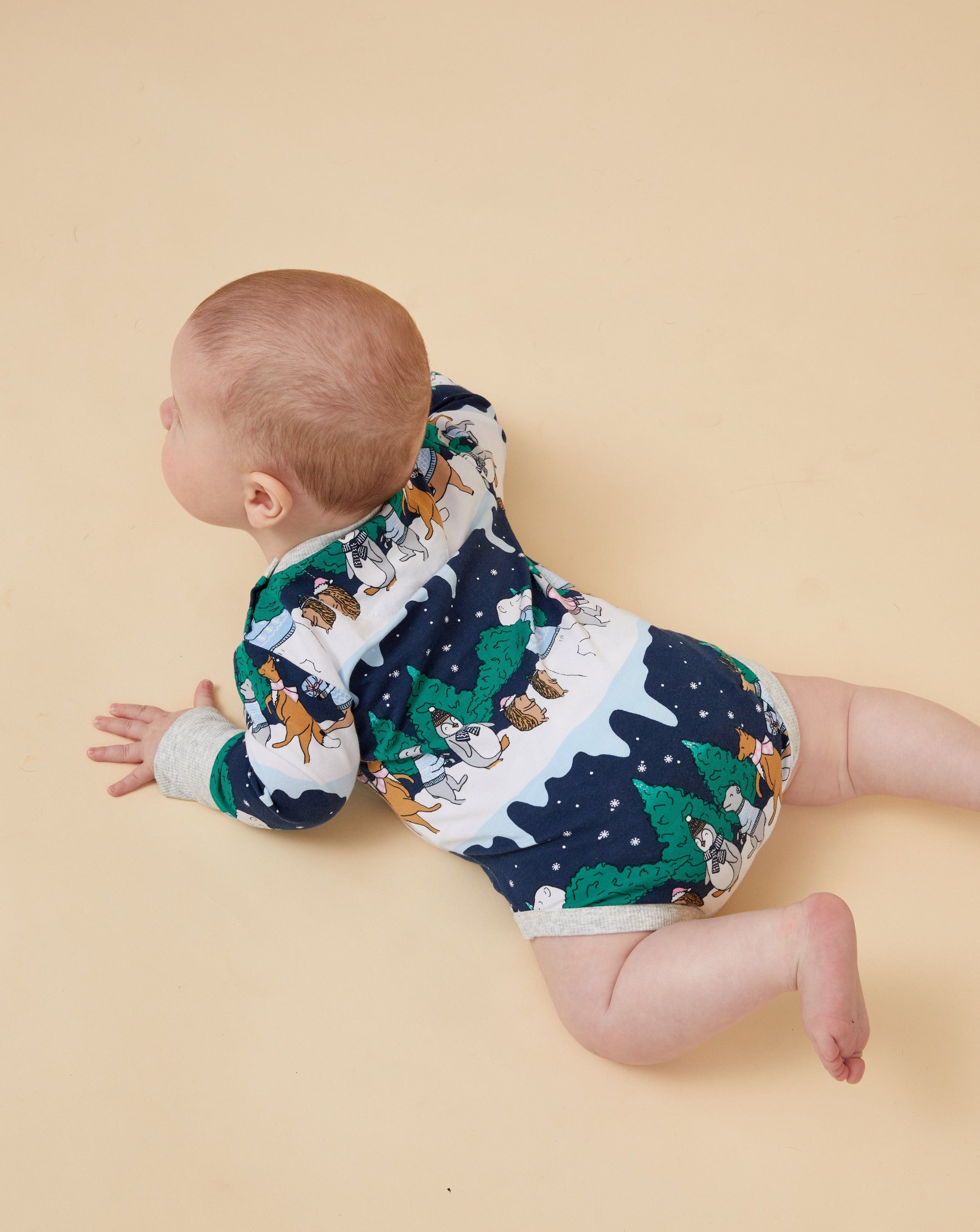 Snow Animals Christmas Baby Bodysuit