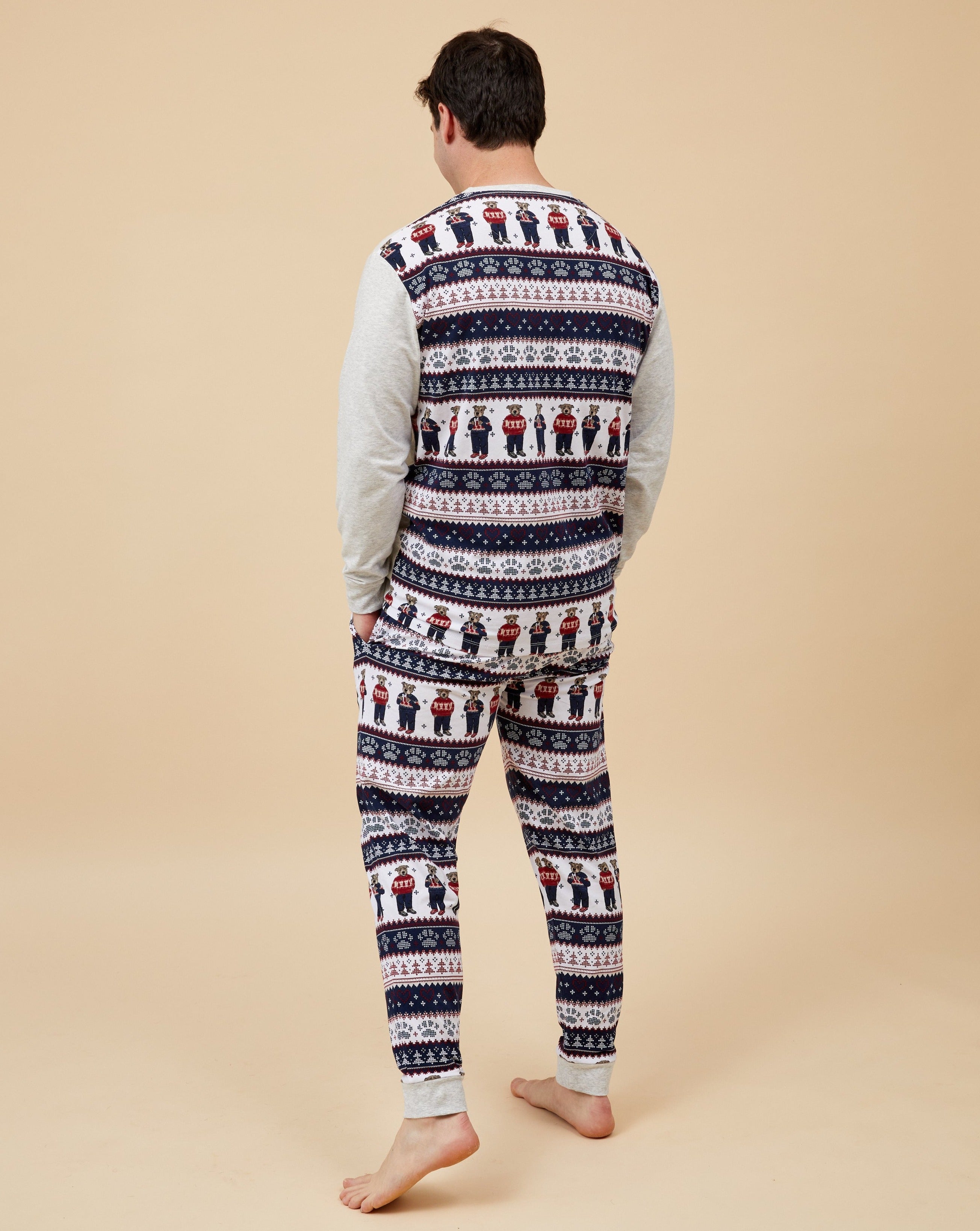 Staffy Bears Men's Long Christmas Pyjamas