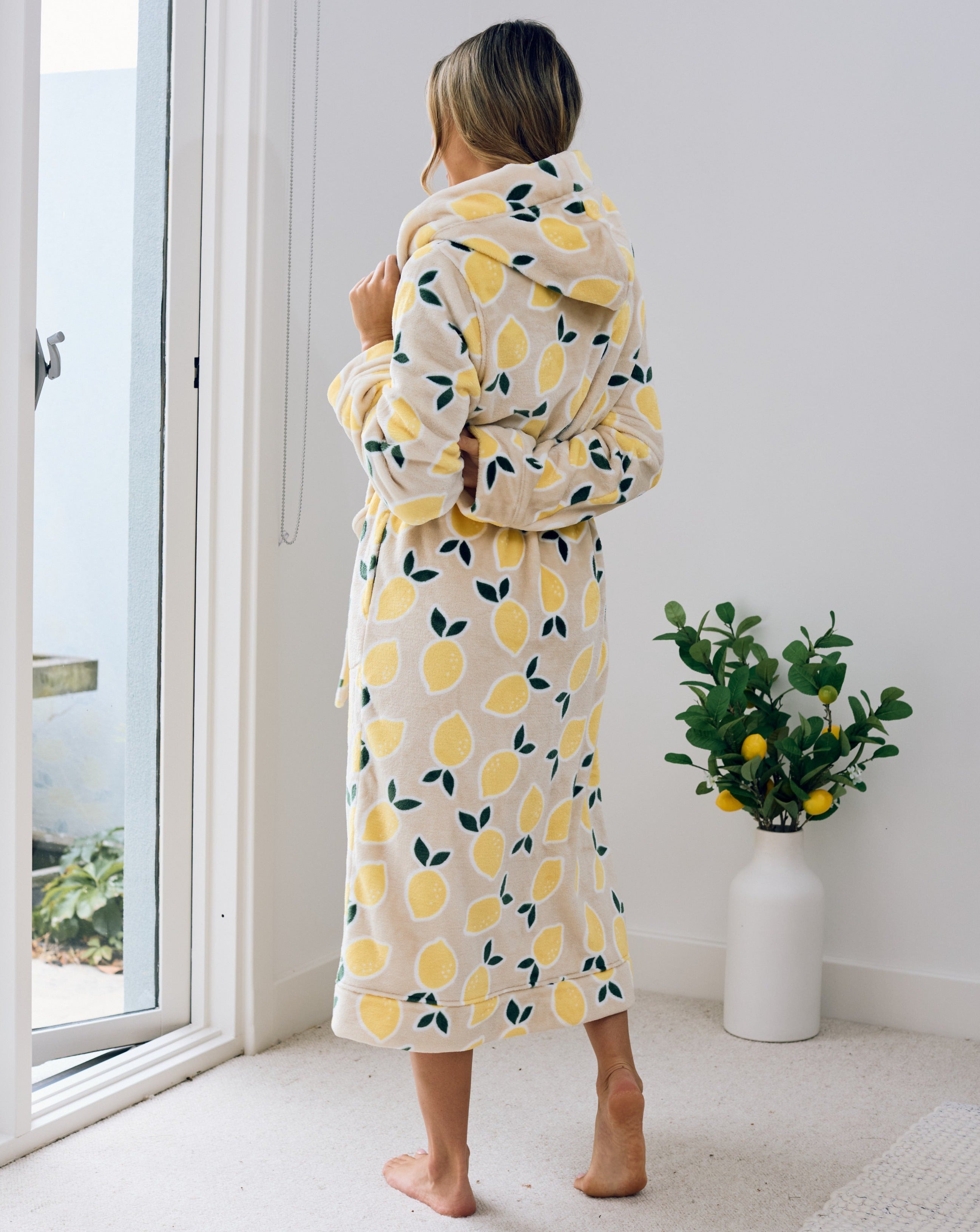 Adult Lounge Robe | Cutie Frutti, Lemon
