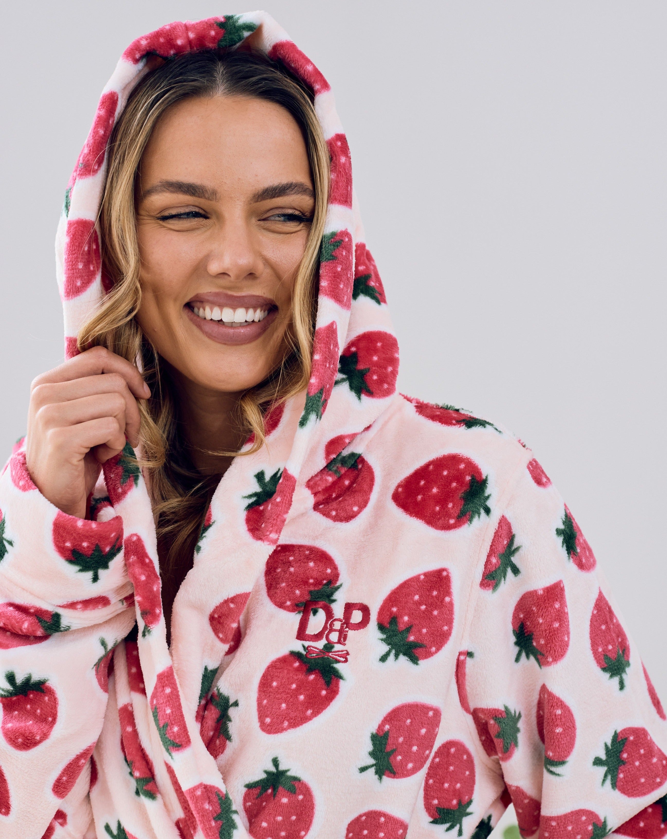 Adult Lounge Robe | Cutie Frutti, Strawberry