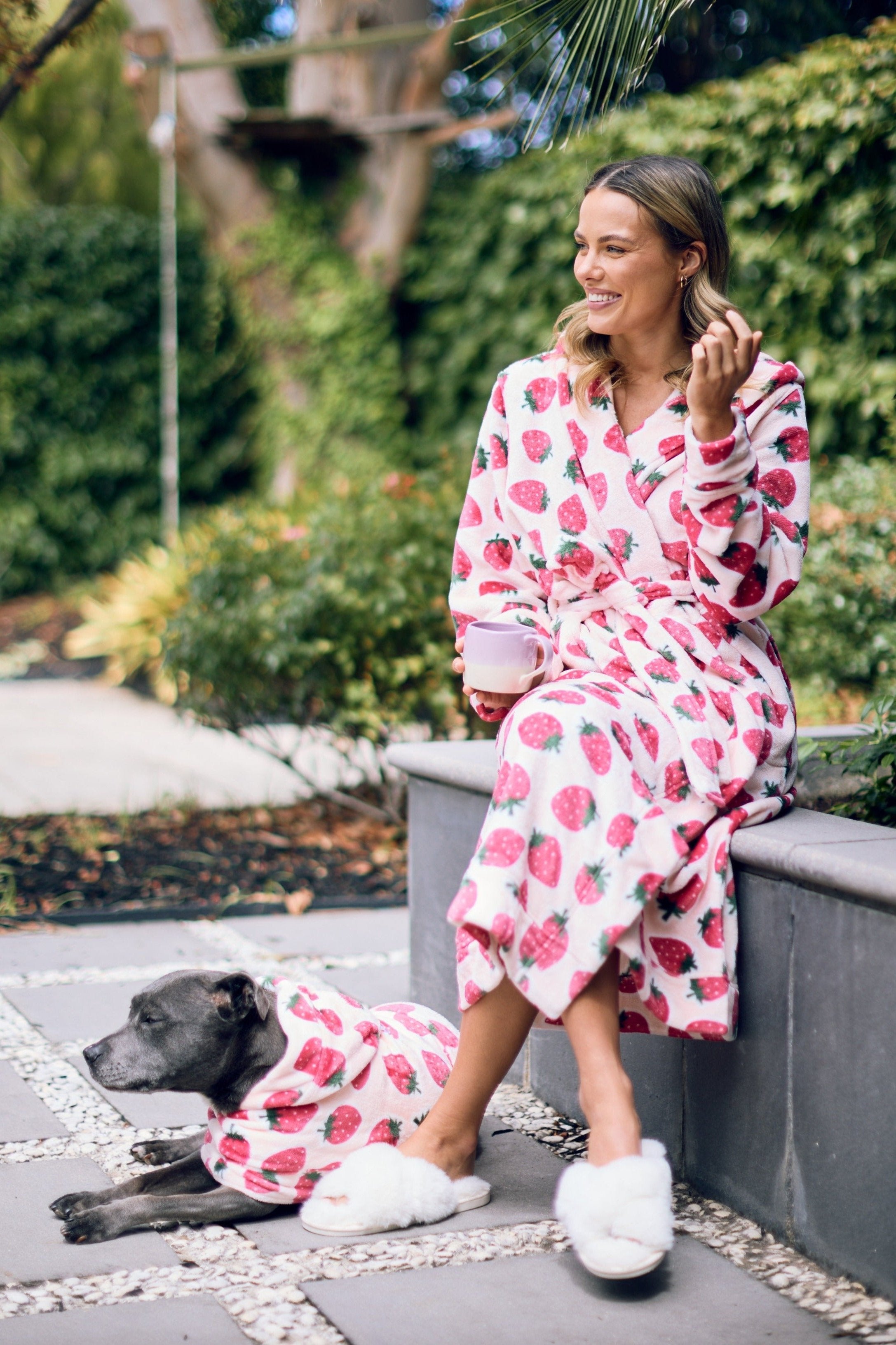 Matching Lounge Robe Set | Cutie Frutti Strawberry