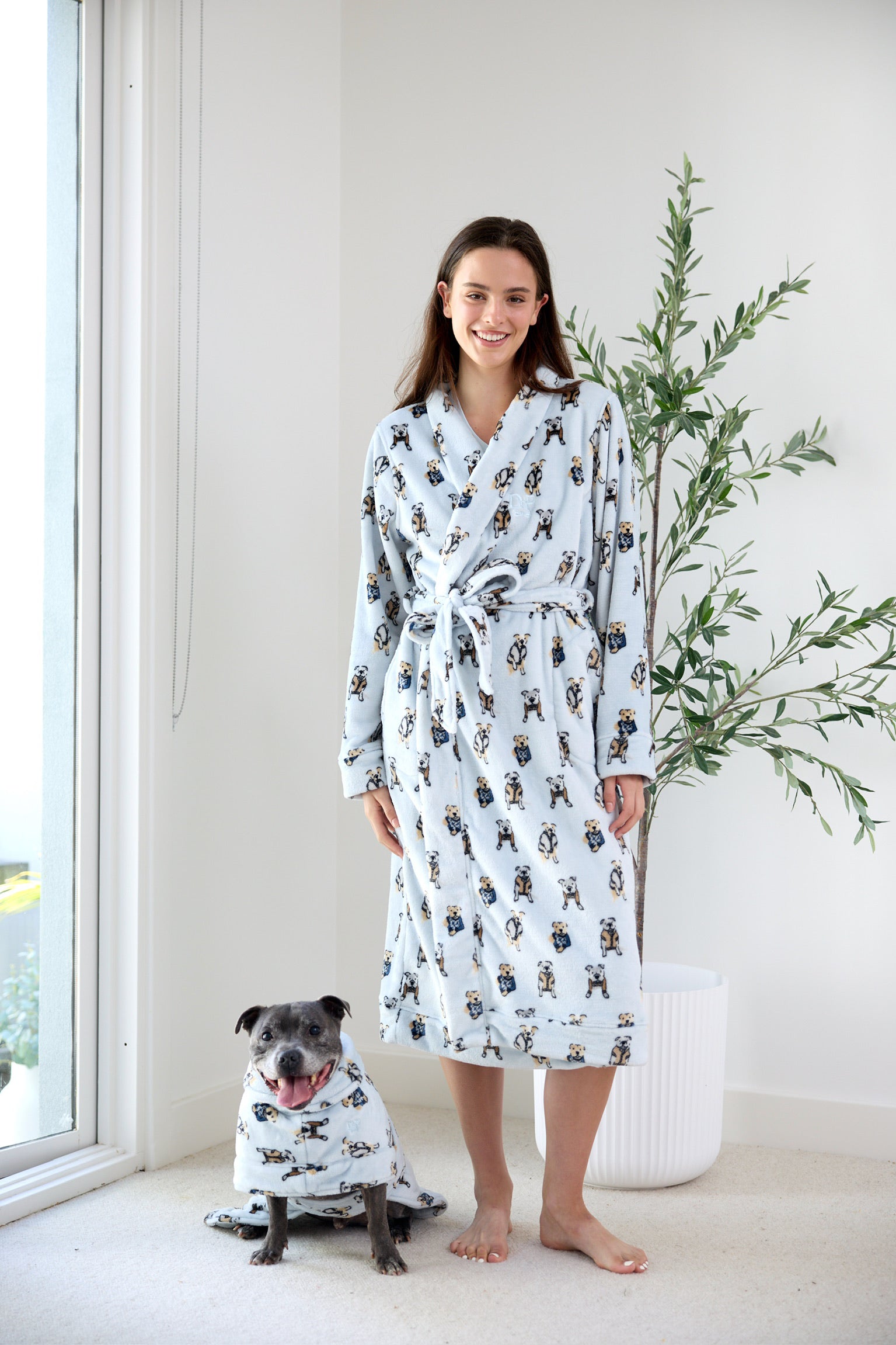 Matching Lounge Robe Set | Preppy Pups