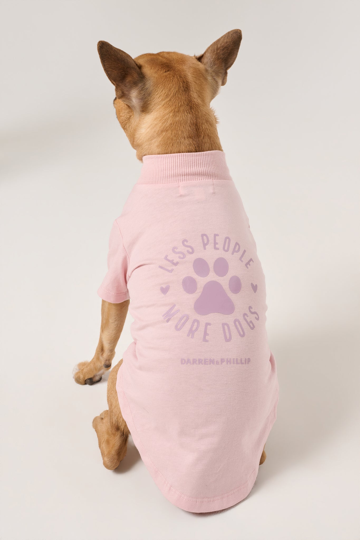 Less People More Dogs Dog Tee | Pink