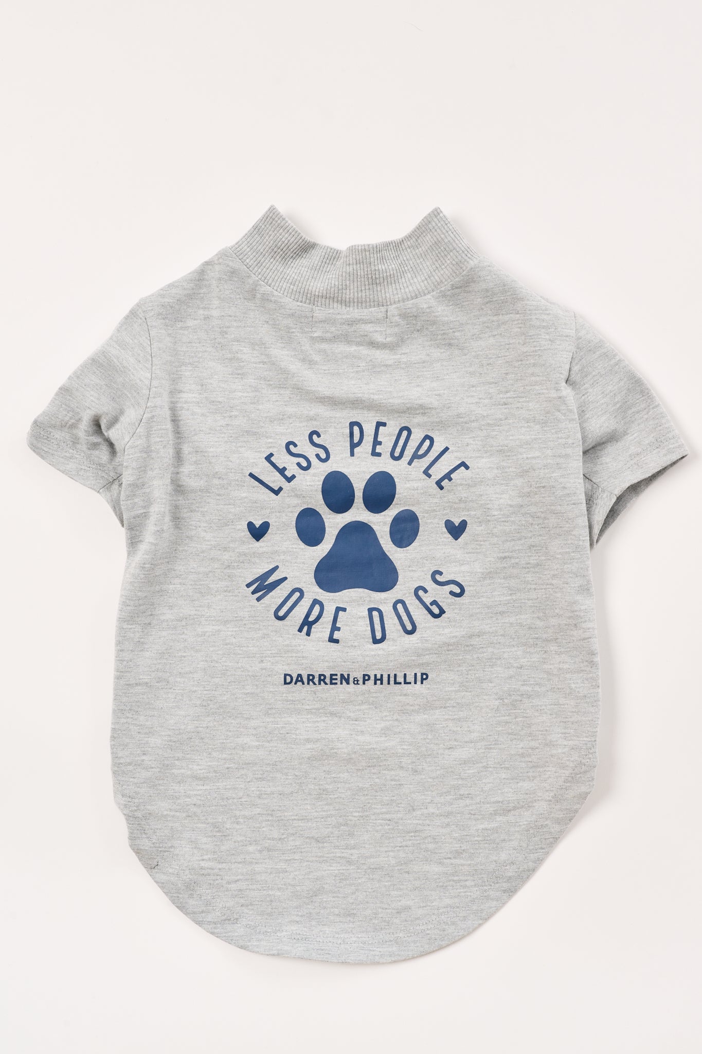 Less People More Dogs Dog Tee | Heather Gray