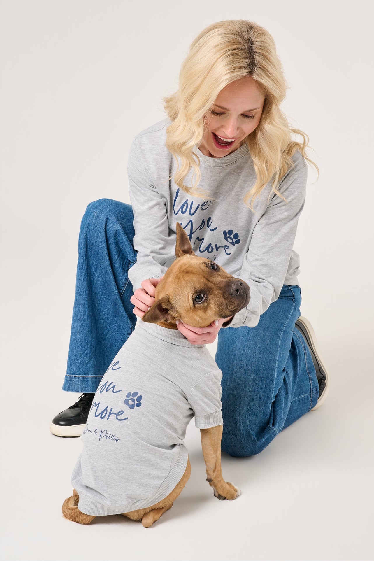 Love You More Dog Tee | Heather Gray