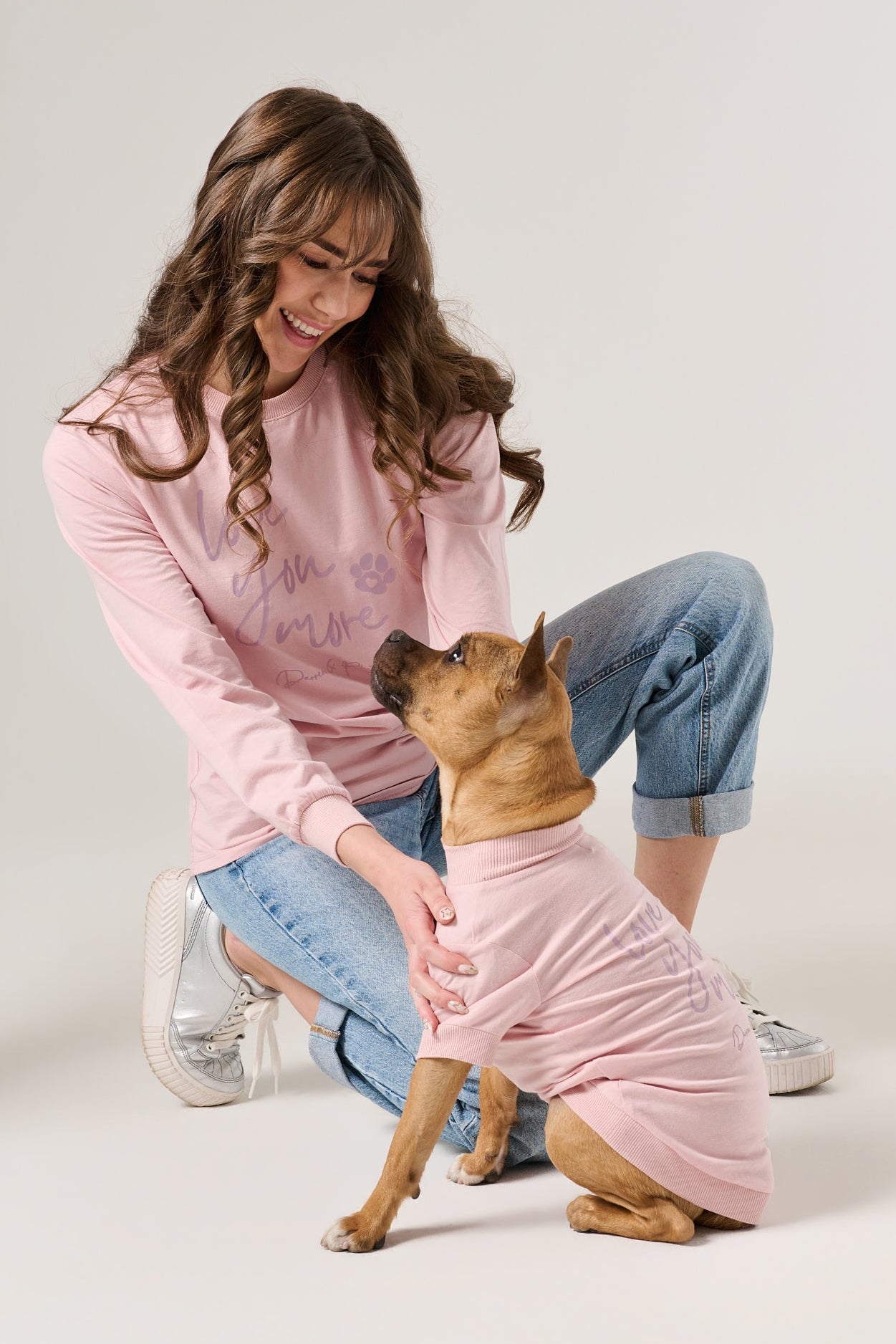 Love You More Women's Long Sleeve Tee | Pink