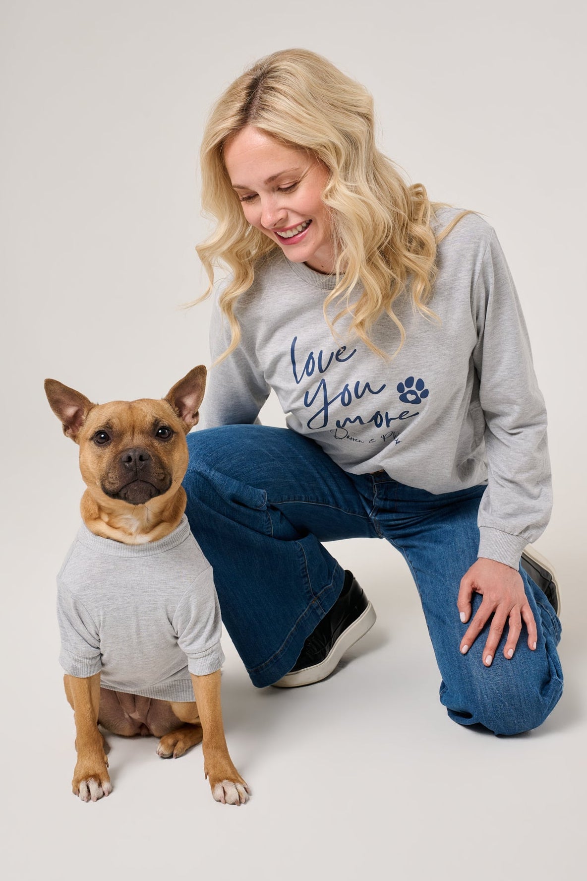 Love You More Dog Tee | Heather Gray