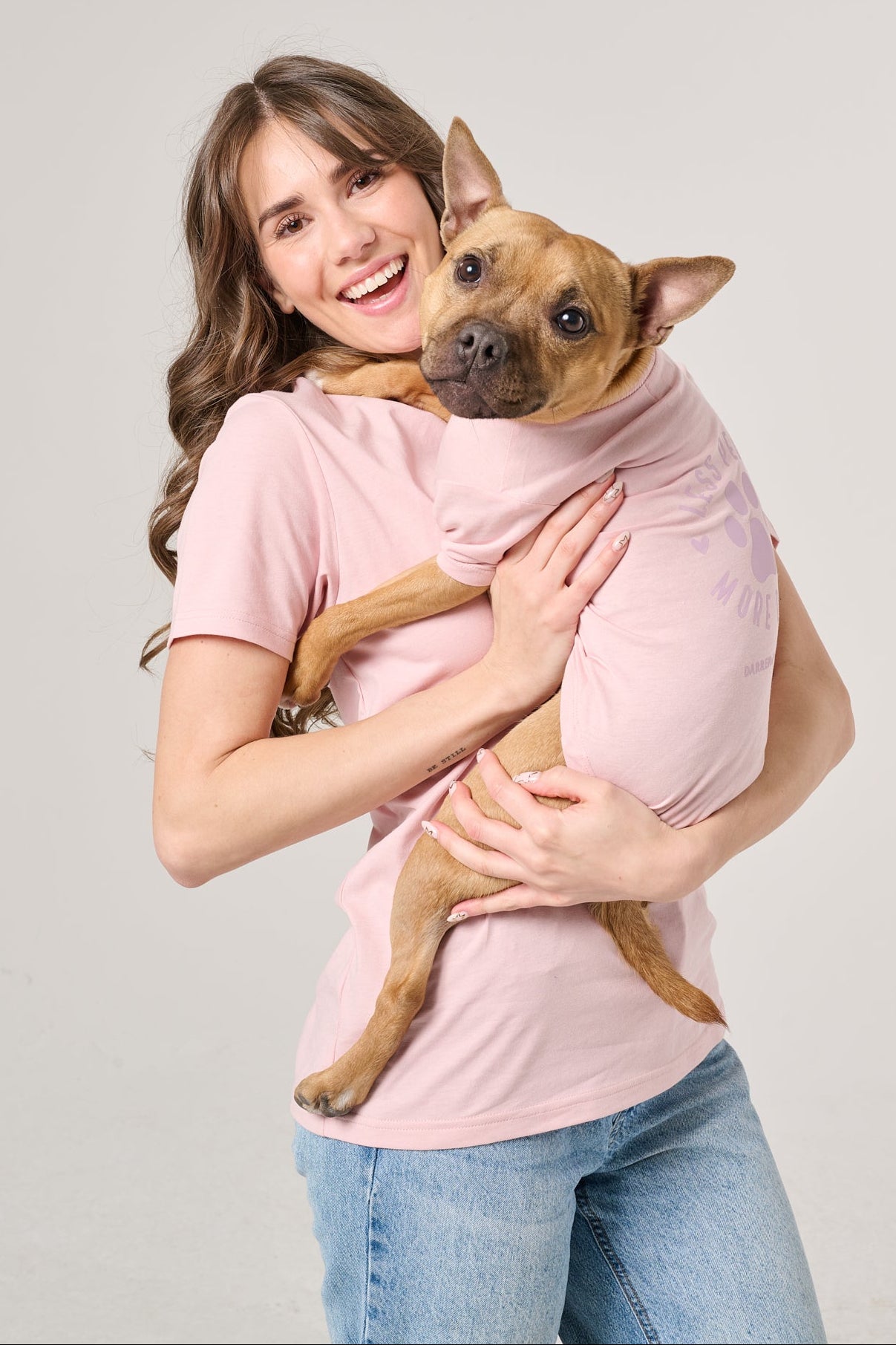 Less People More Dogs Women's Tee | Pink