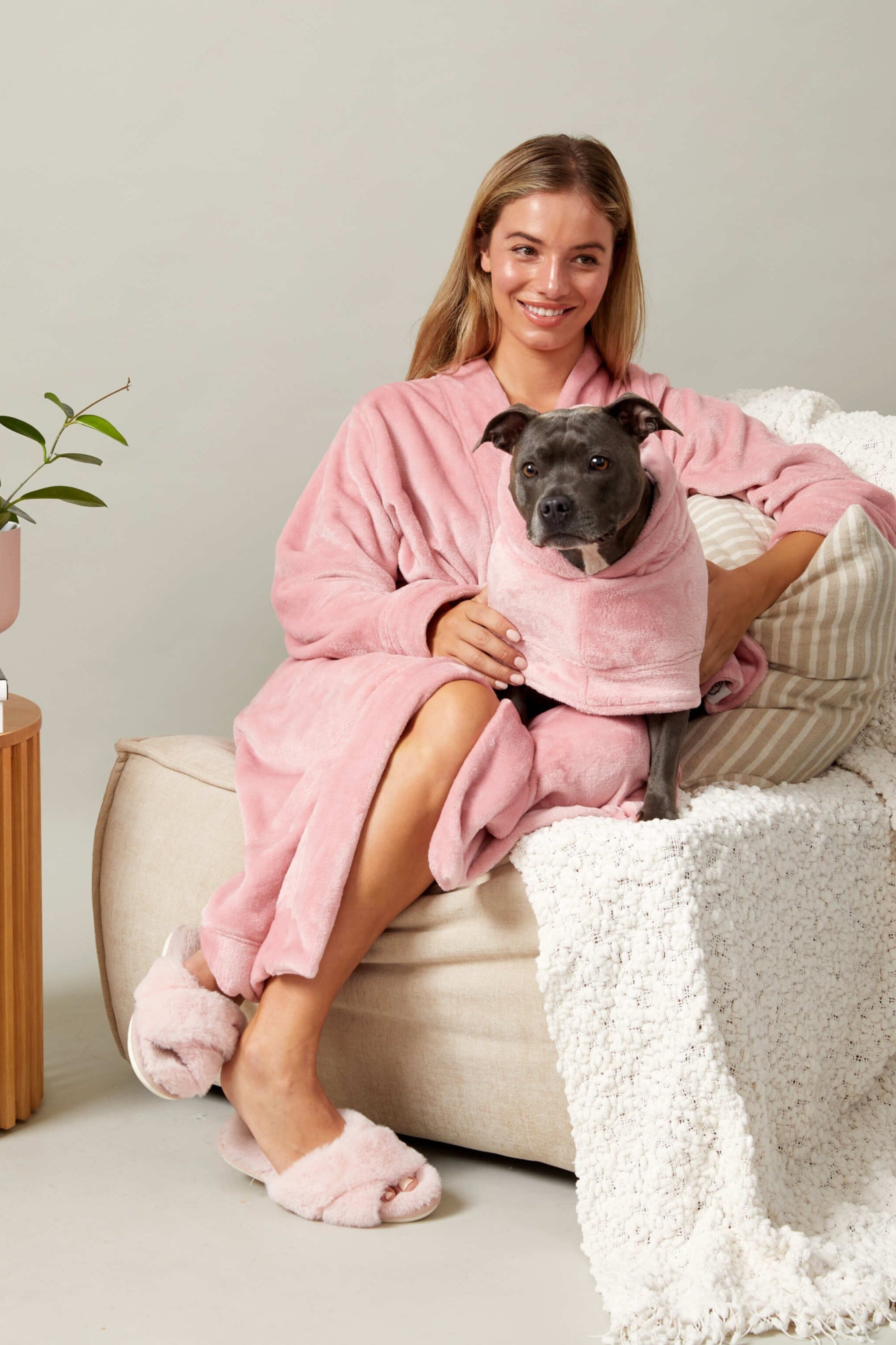 Matching Lounge Robe Set | Rose