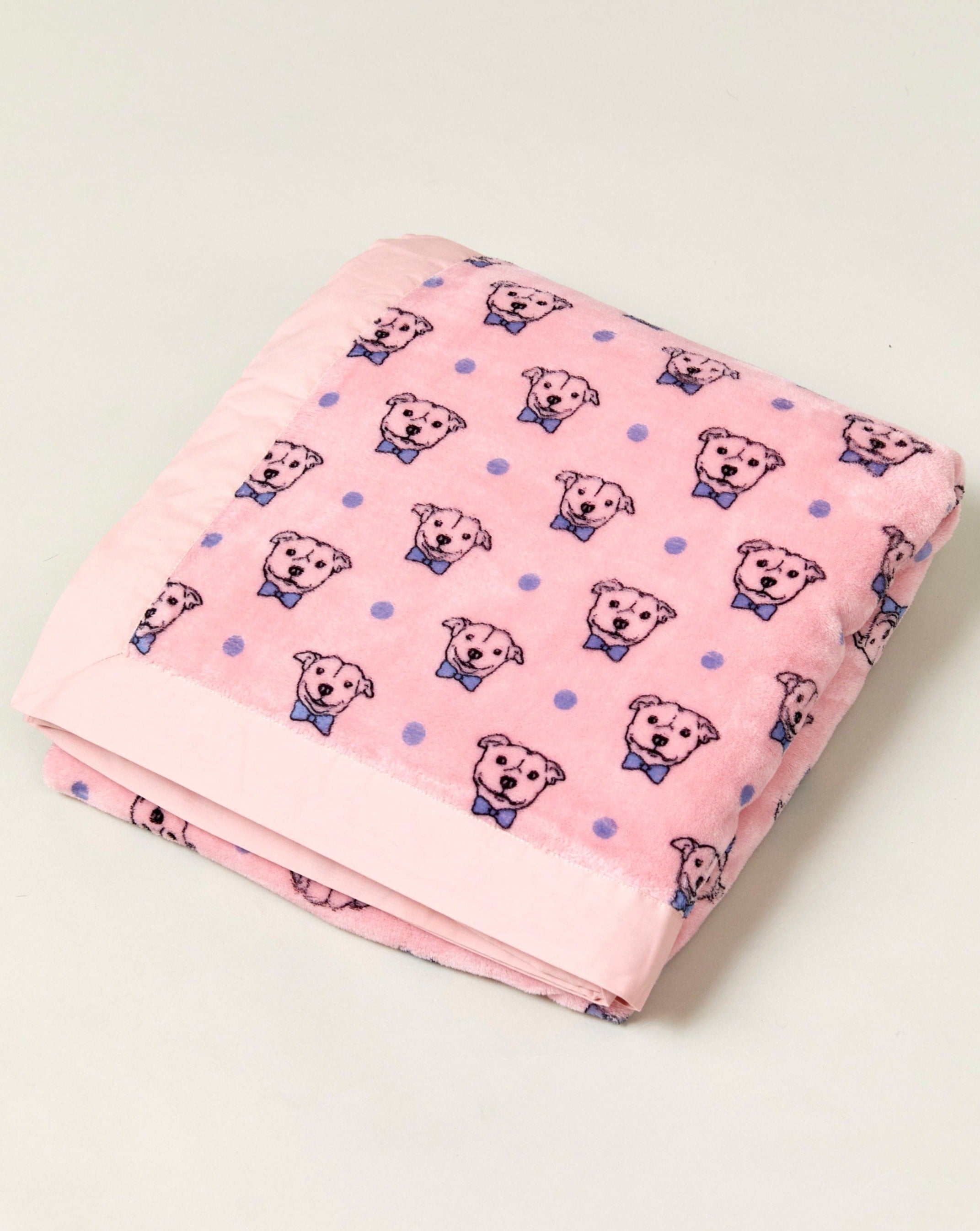 Darren and Phillip folded dog blanket.