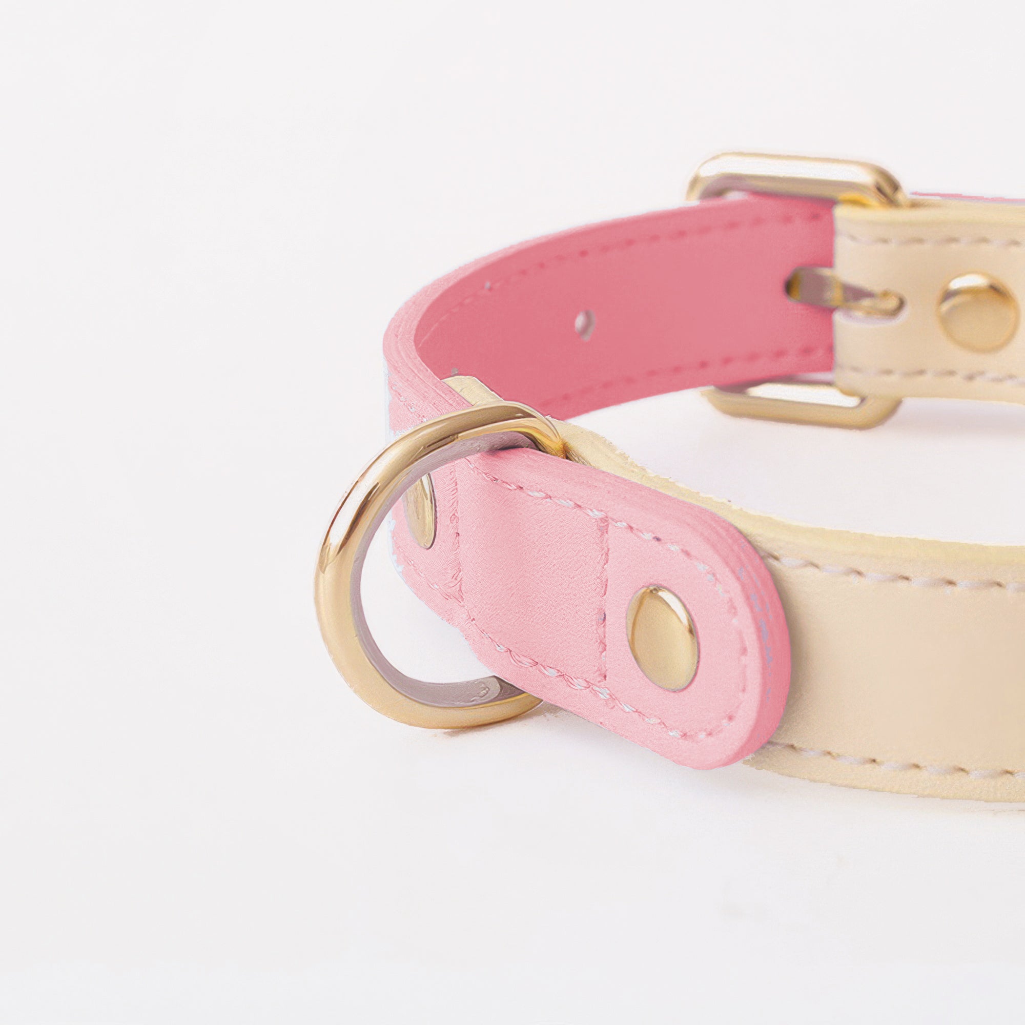 Capri Leather Collar & Leash Set - Rose