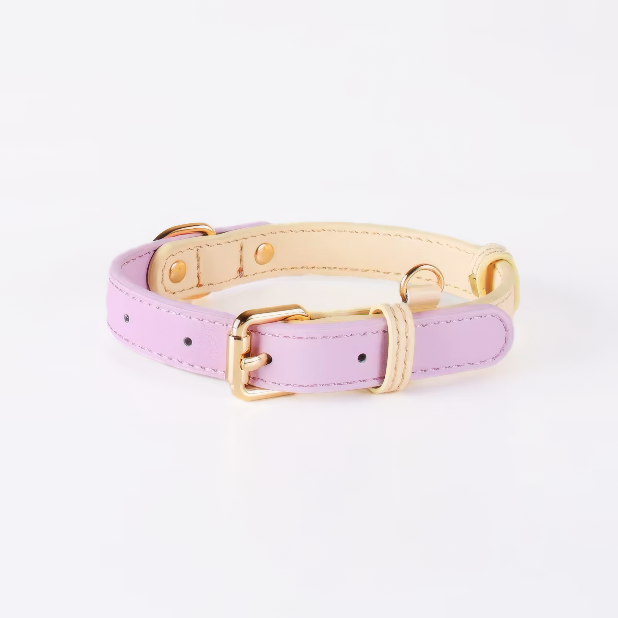 Capri Leather Collar & Leash Set - Lilac
