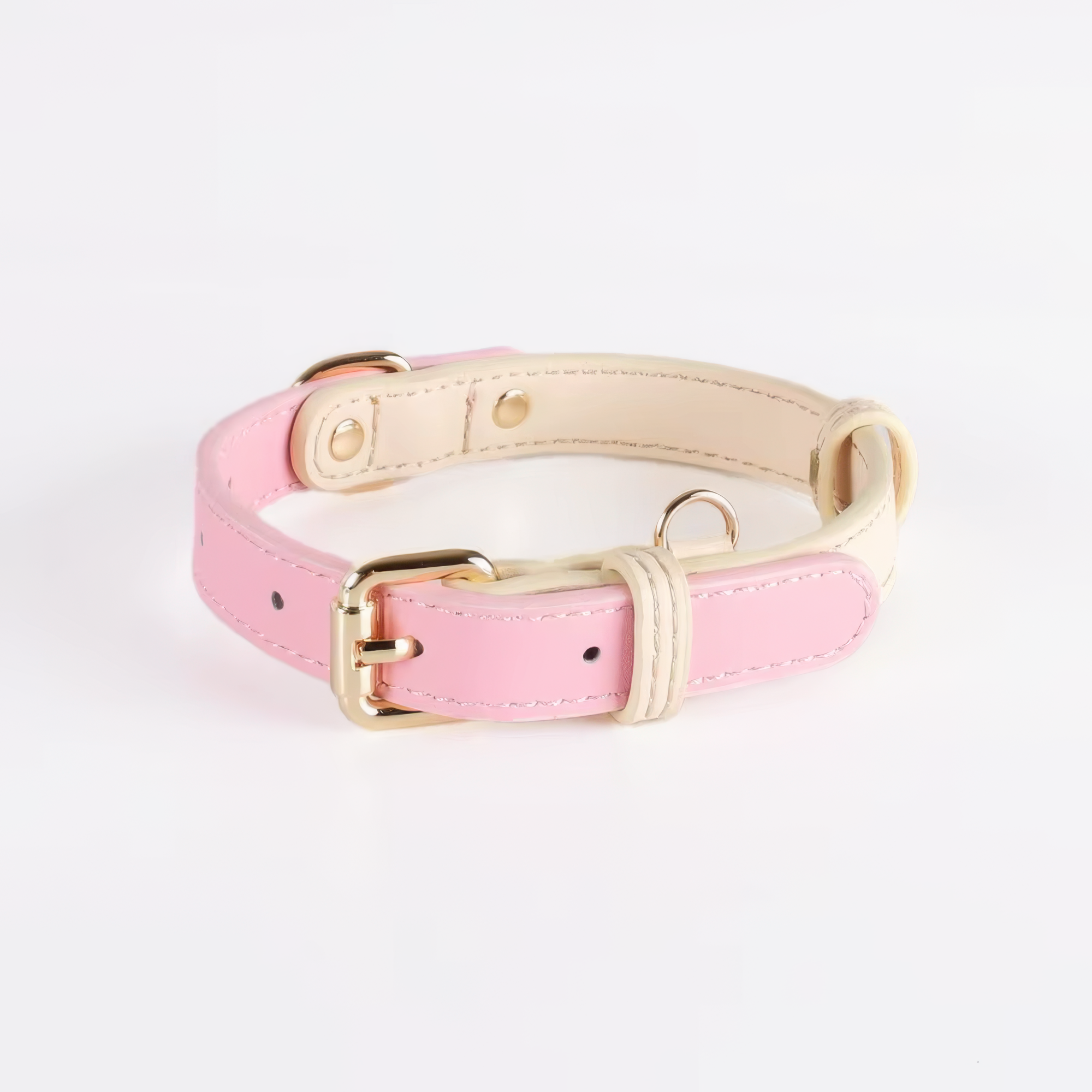 Capri Leather Collar & Leash Set - Rose