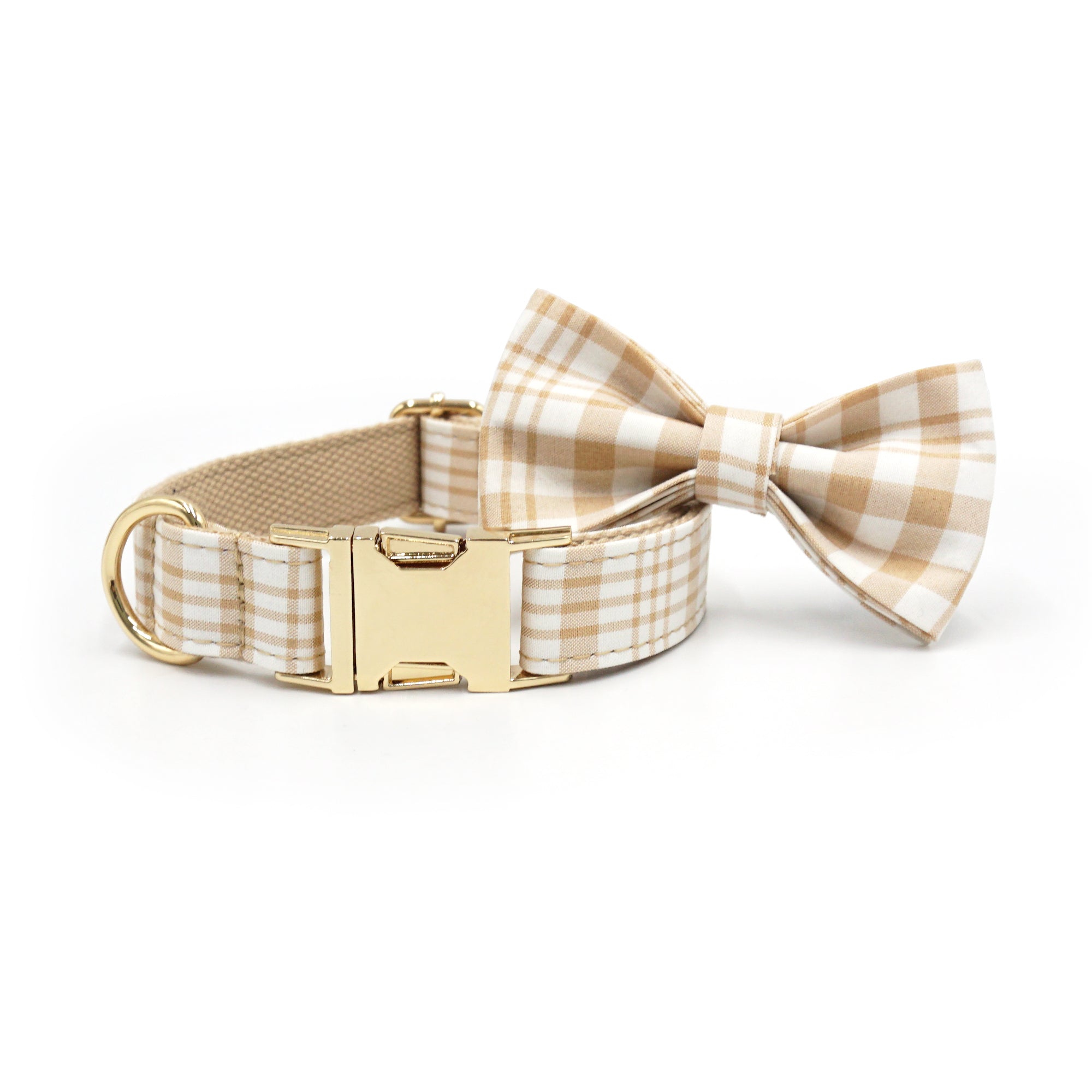 Dog Collar & Leash Set | Biscuit Plaid