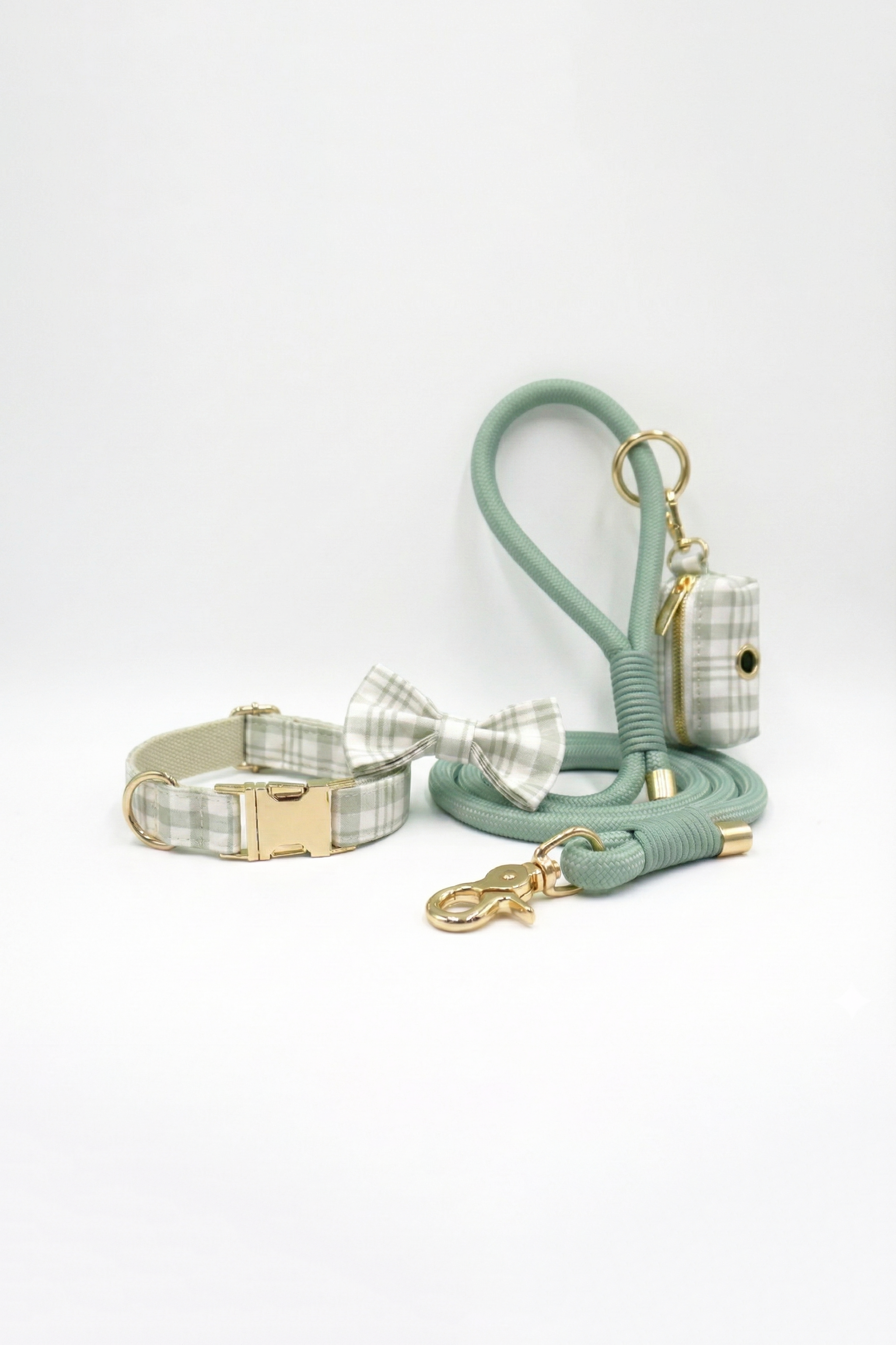 Meadow Plaid Dog Walking Set