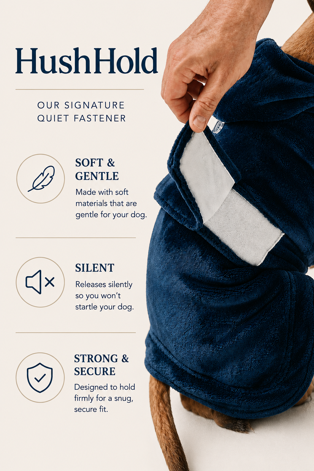 The Dream Calming Dog Robe | Deep Blue