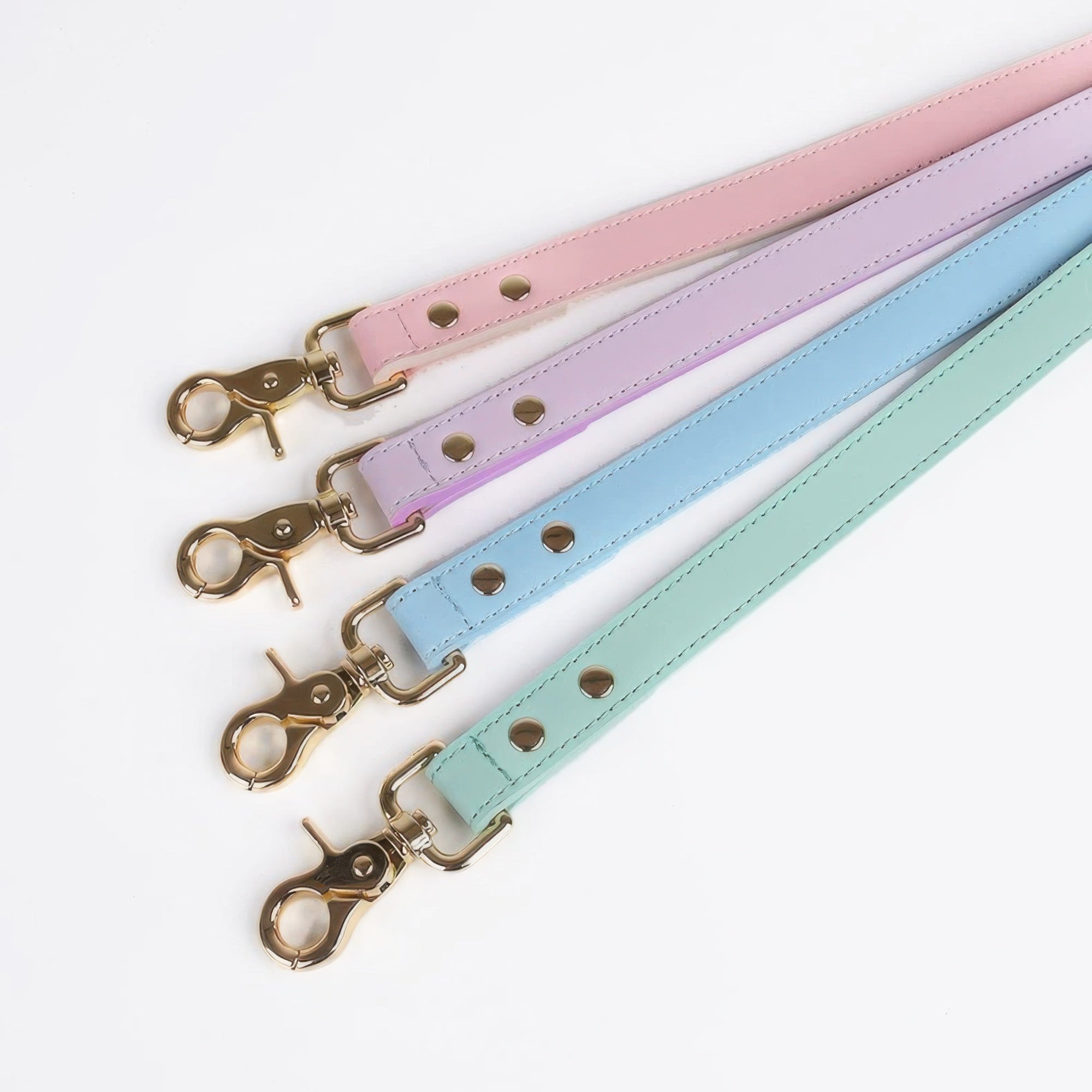 Capri Leather Collar & Leash Set - Sky