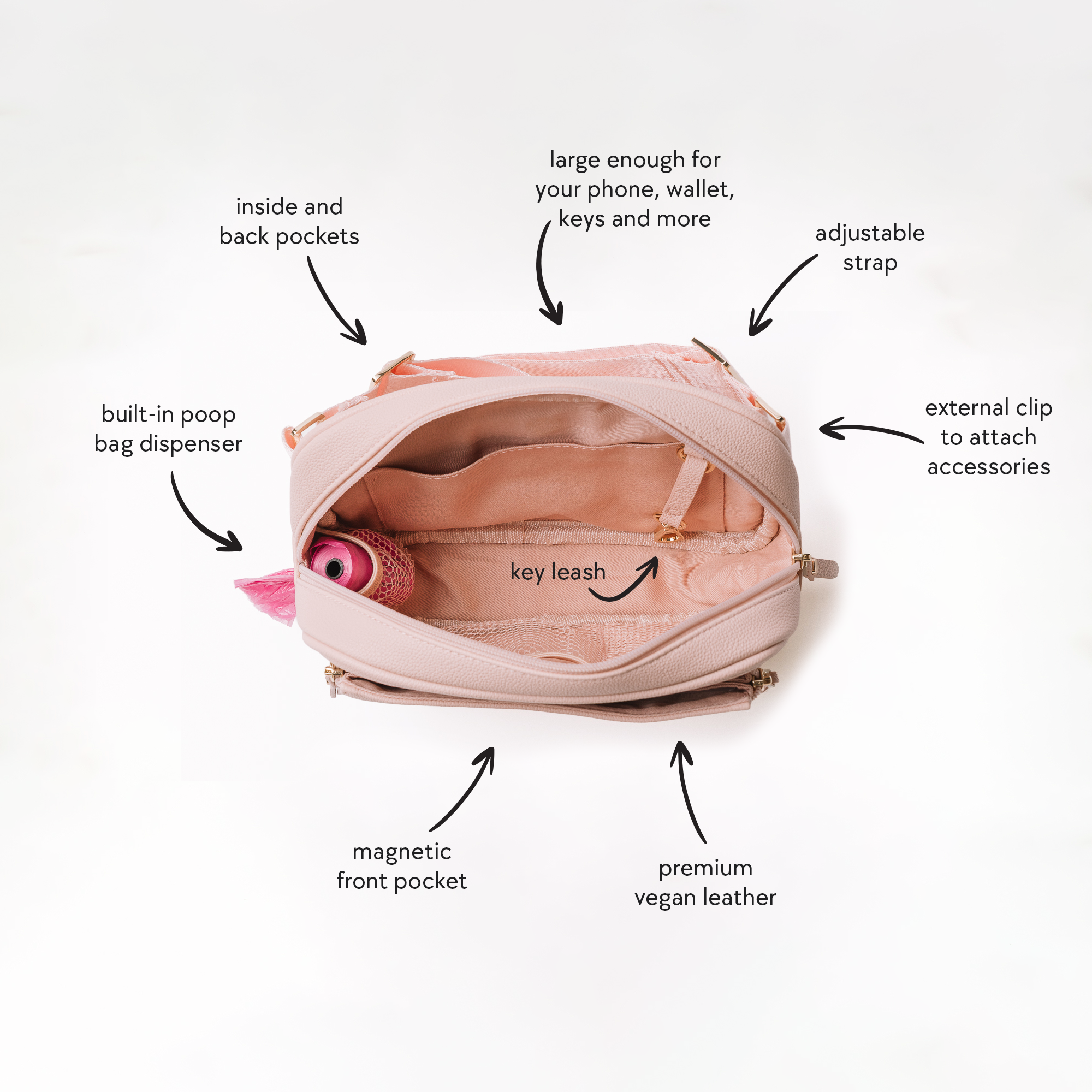 Crossbody Dog Walking Bag