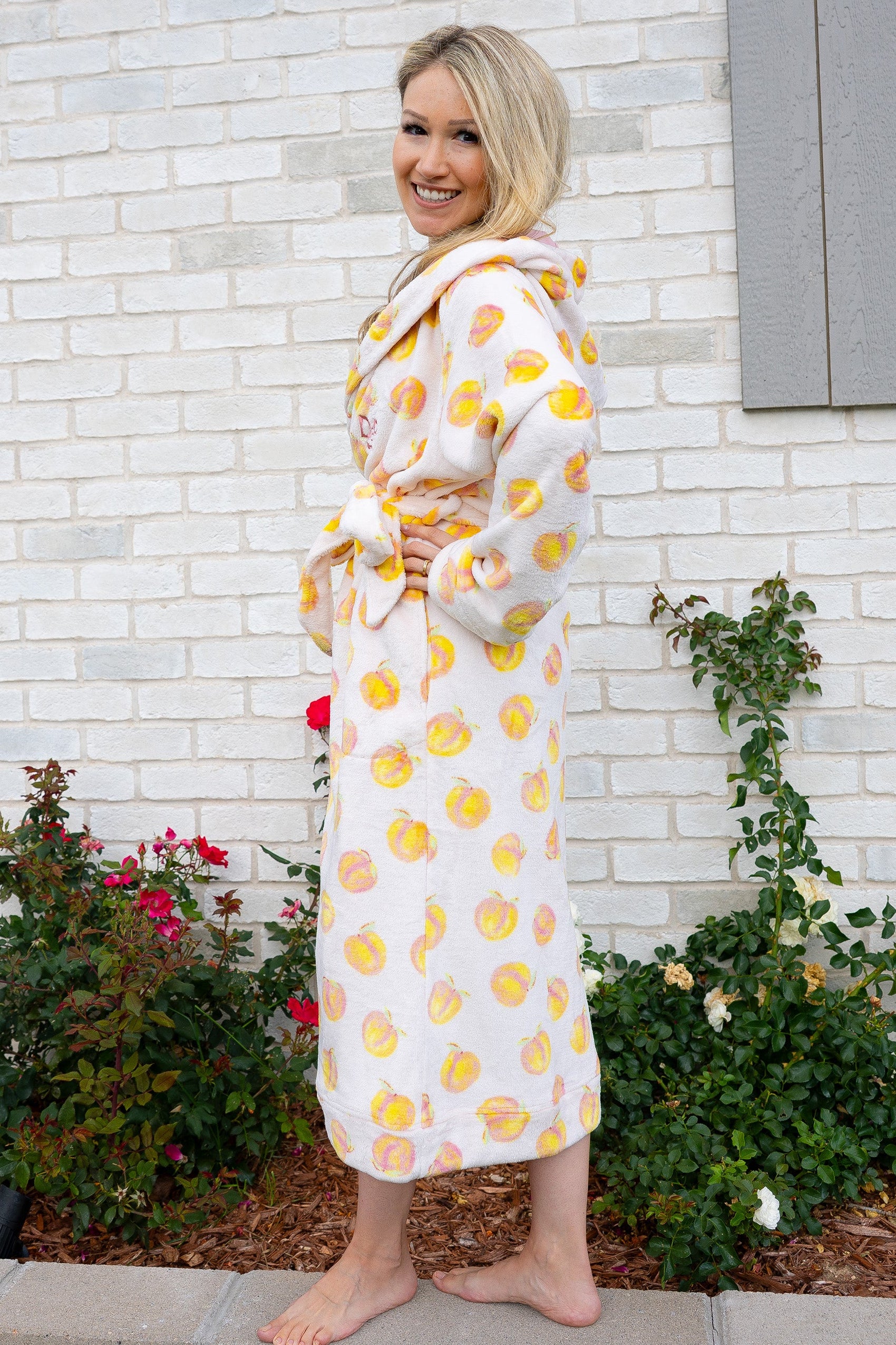 Adult Lounge Robe | Cutie Frutti, Peach