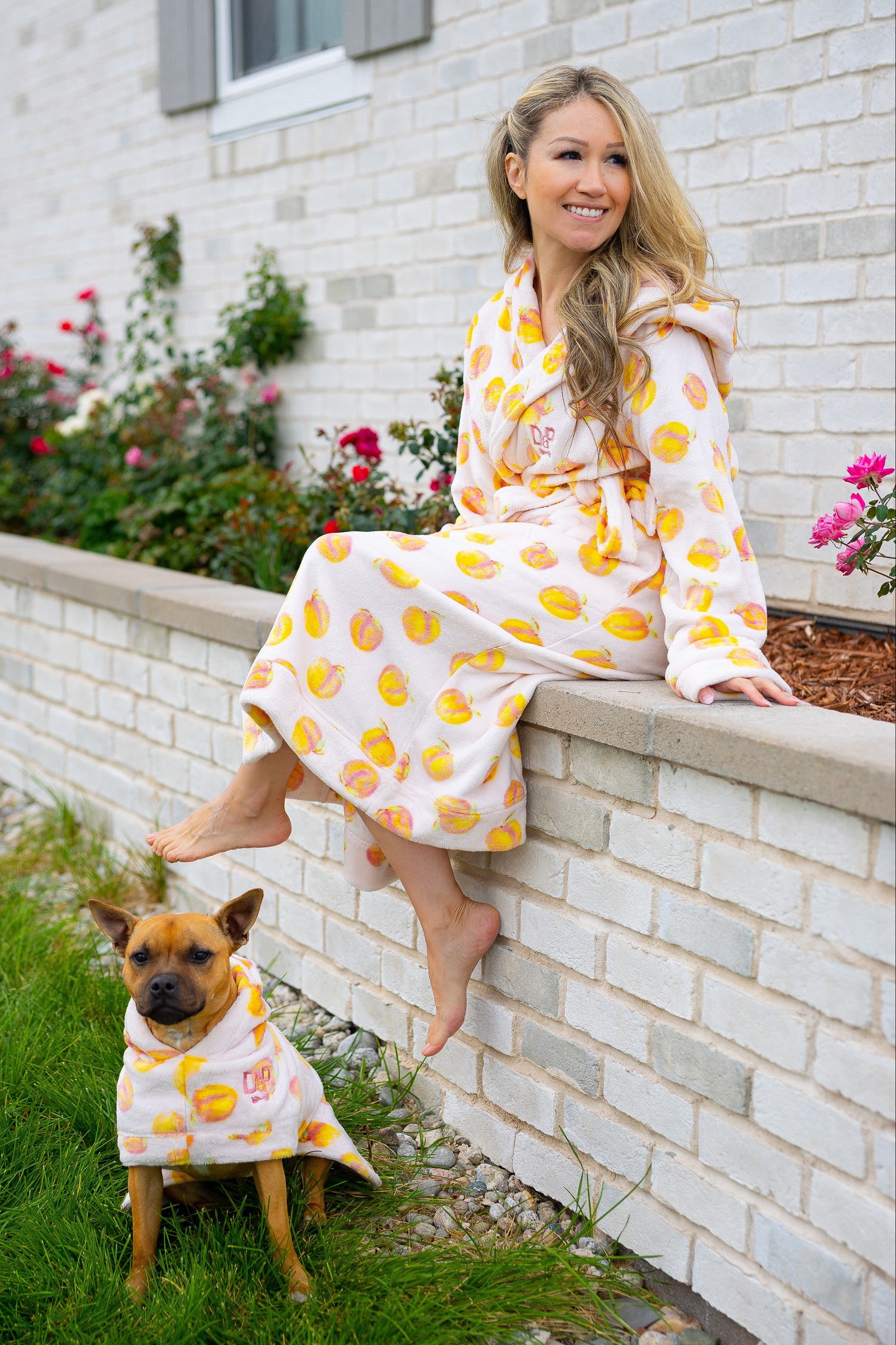 Adult Lounge Robe | Cutie Frutti, Peach