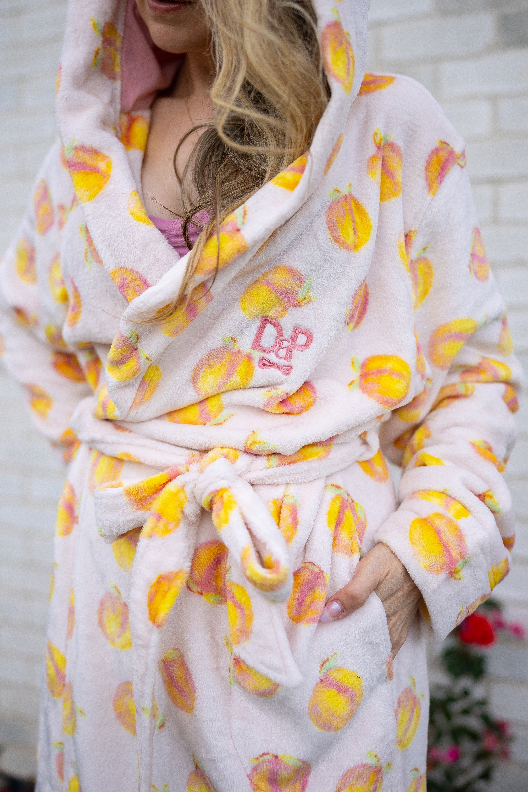 Adult Lounge Robe | Cutie Frutti, Peach